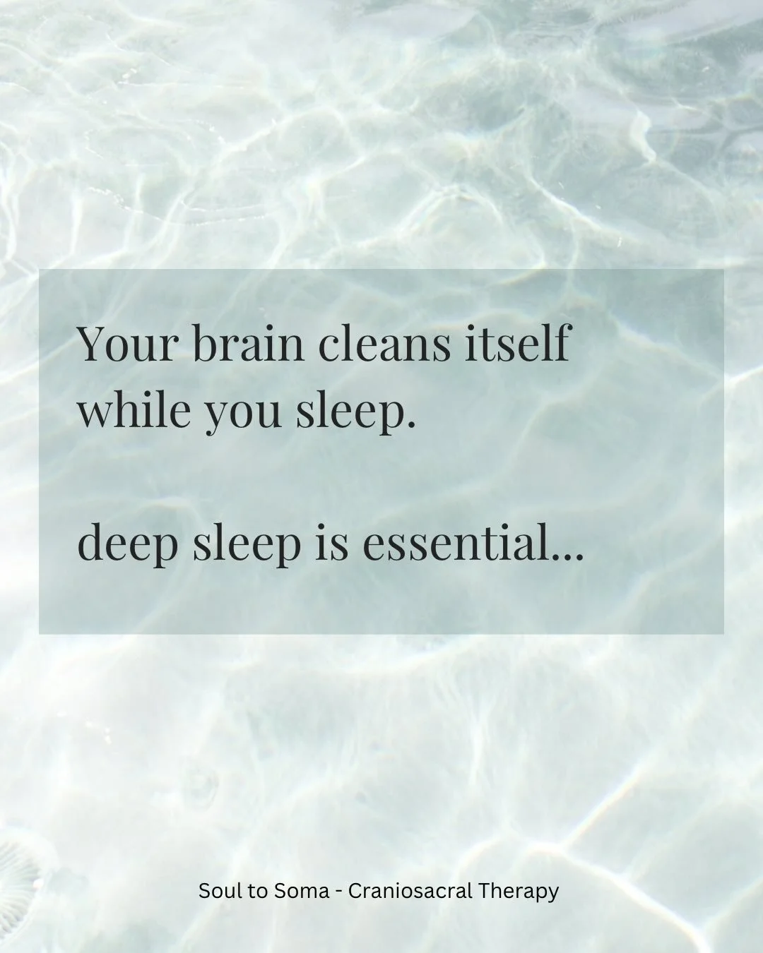 During deep sleep the brain literally washes itself.

The glymphatic system allows cerebrospinal fluid to circulate through the brain, clearing metabolic waste that accumulates during the day.

When sleep is shallow or disrupted, this process becomes