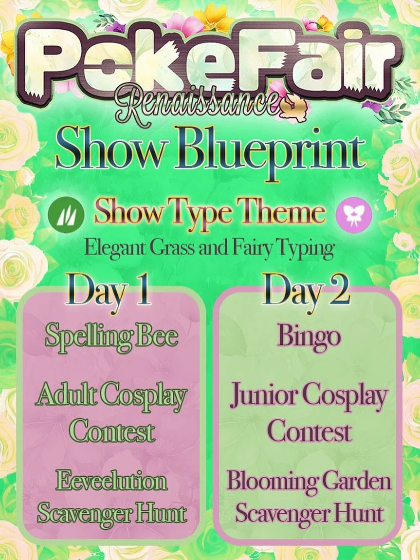 PokeFair Renaissance Show Blueprint ✨🗺️

We&rsquo;re leveling up for next year! With PokeFair expanding to TWO full days, we&rsquo;re crafting two unique experiences &mdash; perfect for fans joining us for both days or those popping in for just one.