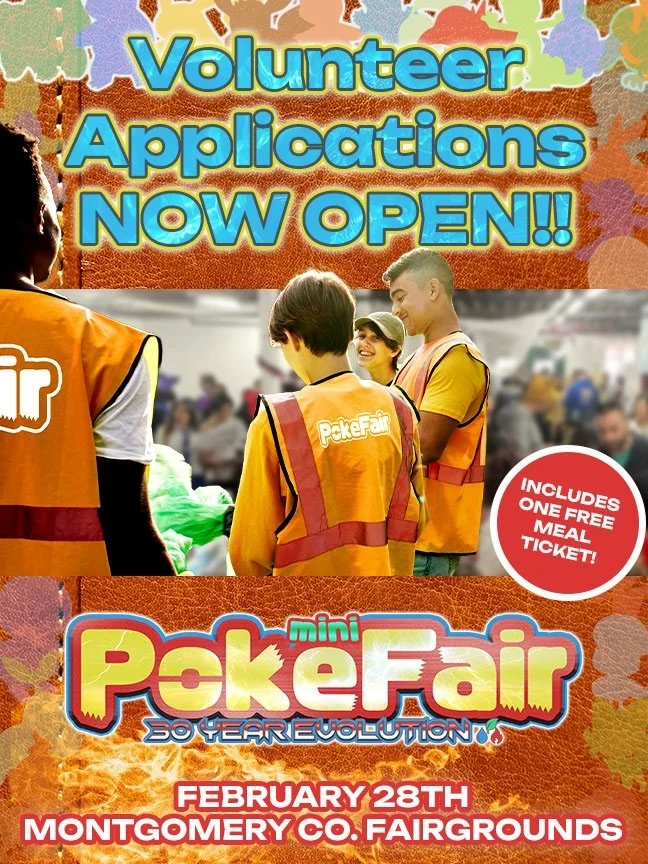 VOLUNTEER APPLICATIONS ARE OFFICIALLY OPEN! ✨
Mini PokeFair: 30 Year Evolution is right around the corner&hellip; and we&rsquo;re calling on all passionate fans, community trainers, and event-day MVPs to join the team! 💥

If you&rsquo;ve ever wanted
