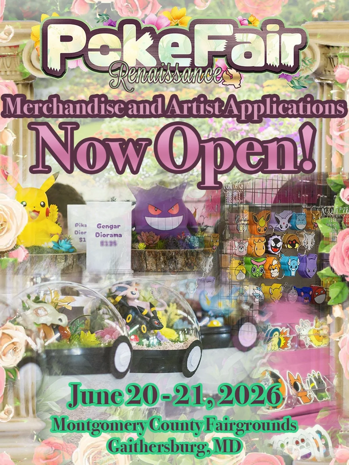 ✨ Step into elegance. Create something unforgettable. ✨

Applications for PokeFair Renaissance are OFFICIALLY OPEN 💫

For the very first time, we&rsquo;re expanding into a 2-DAY experience on June 20&ndash;21&mdash;a refined celebration of all thing