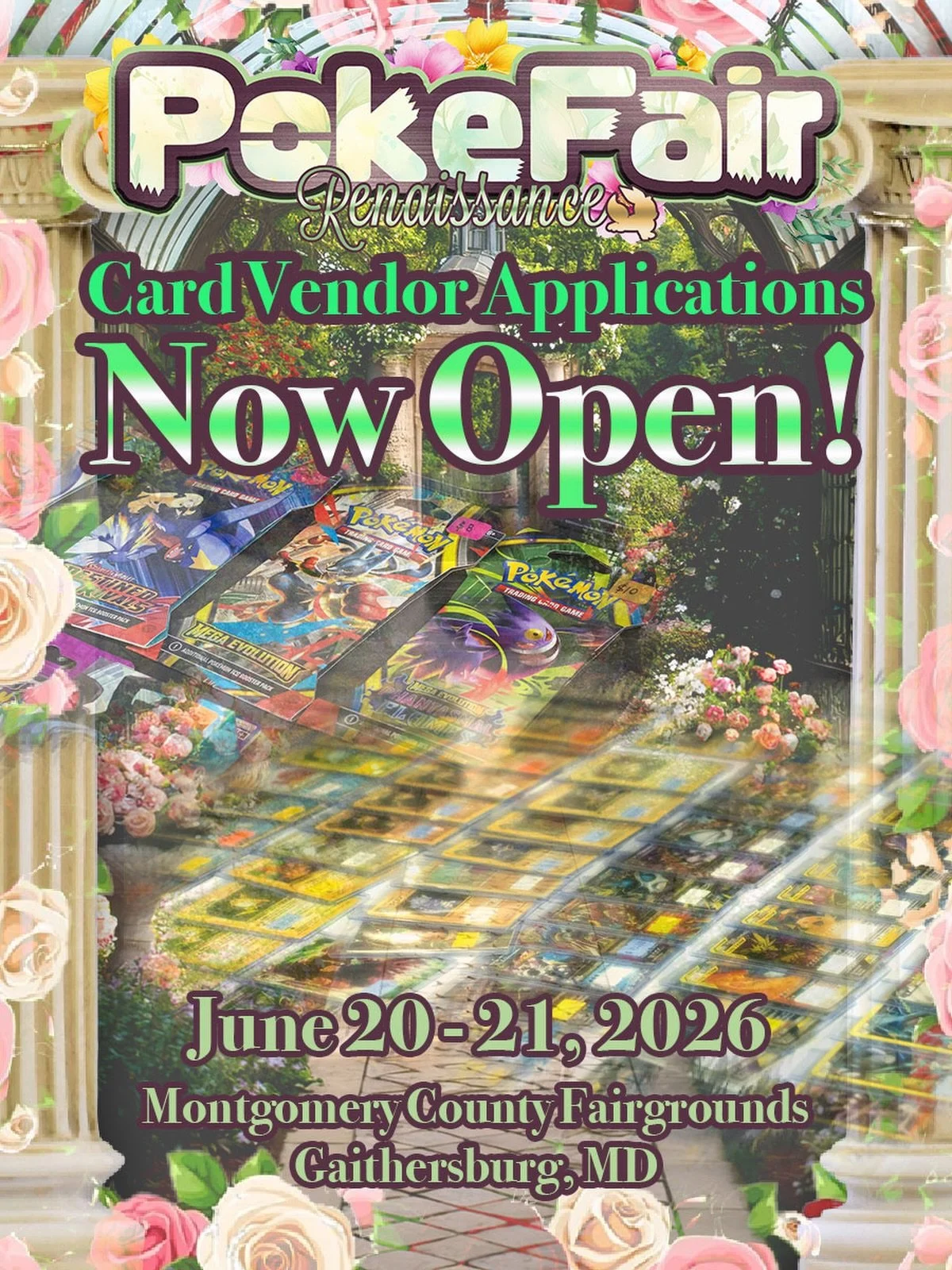 💎 The moment you&rsquo;ve been waiting for&hellip; it&rsquo;s time to DEAL IN STYLE 💎

Trading Card Vendor Applications for PokeFair Renaissance are NOW OPEN ✨🃏

Join us for our first-ever 2-DAY experience on June 20&ndash;21, where collectors, co