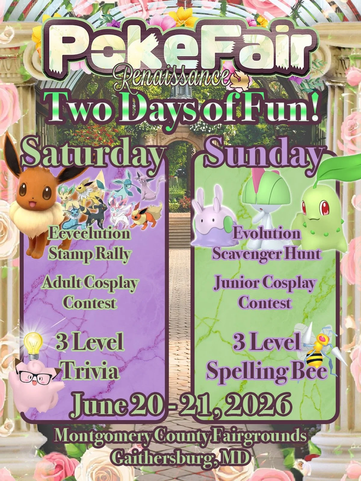 ✨ TWO DAYS. TWO COMPLETELY DIFFERENT EXPERIENCES. ✨

PokeFair Renaissance isn&rsquo;t just bigger&hellip; it&rsquo;s DOUBLE the adventure 👑⚔️

Each day brings its own lineup of exclusive events &mdash; so if you&rsquo;re only coming one day, you&rsq