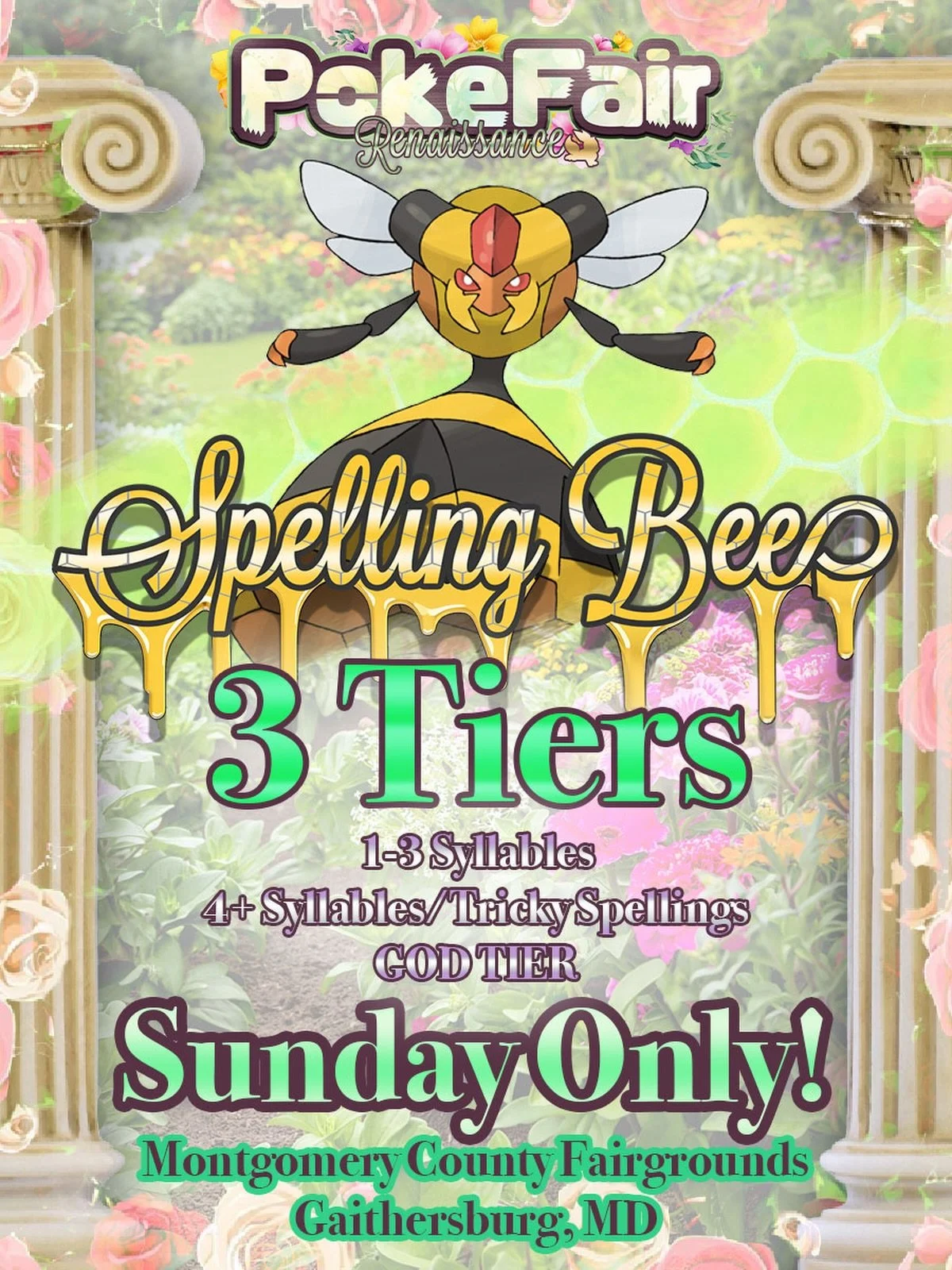 🍯🐝SUNDAY ONLY🐝🍯

We all love Pok&eacute;mon, but how well can spell some of our favorites?! 

Our THREE-TIER Pok&eacute;mon Spelling Bee is taking over Sunday ONLY&mdash;and it&rsquo;s not for the faint of heart 👀
We&rsquo;re talking Pok&eacute;