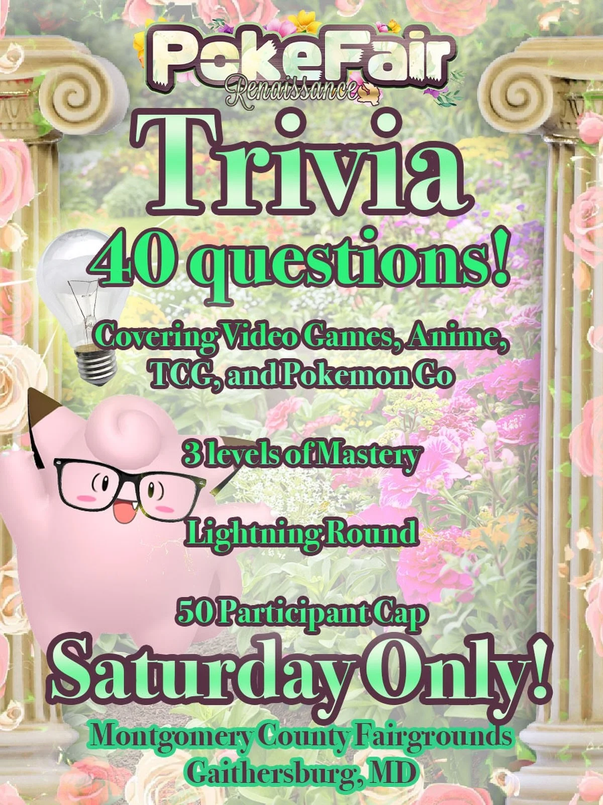 ⚡ THINK YOU KNOW POK&Eacute;MON? PROVE IT. ⚡

Get ready to test your knowledge at our ultimate Pok&eacute;mon Trivia Challenge &mdash; happening SATURDAY ONLY! 🎤🔥

We&rsquo;re bringing you a 40-question showdown covering EVERYTHING:
🎮 Video Games
