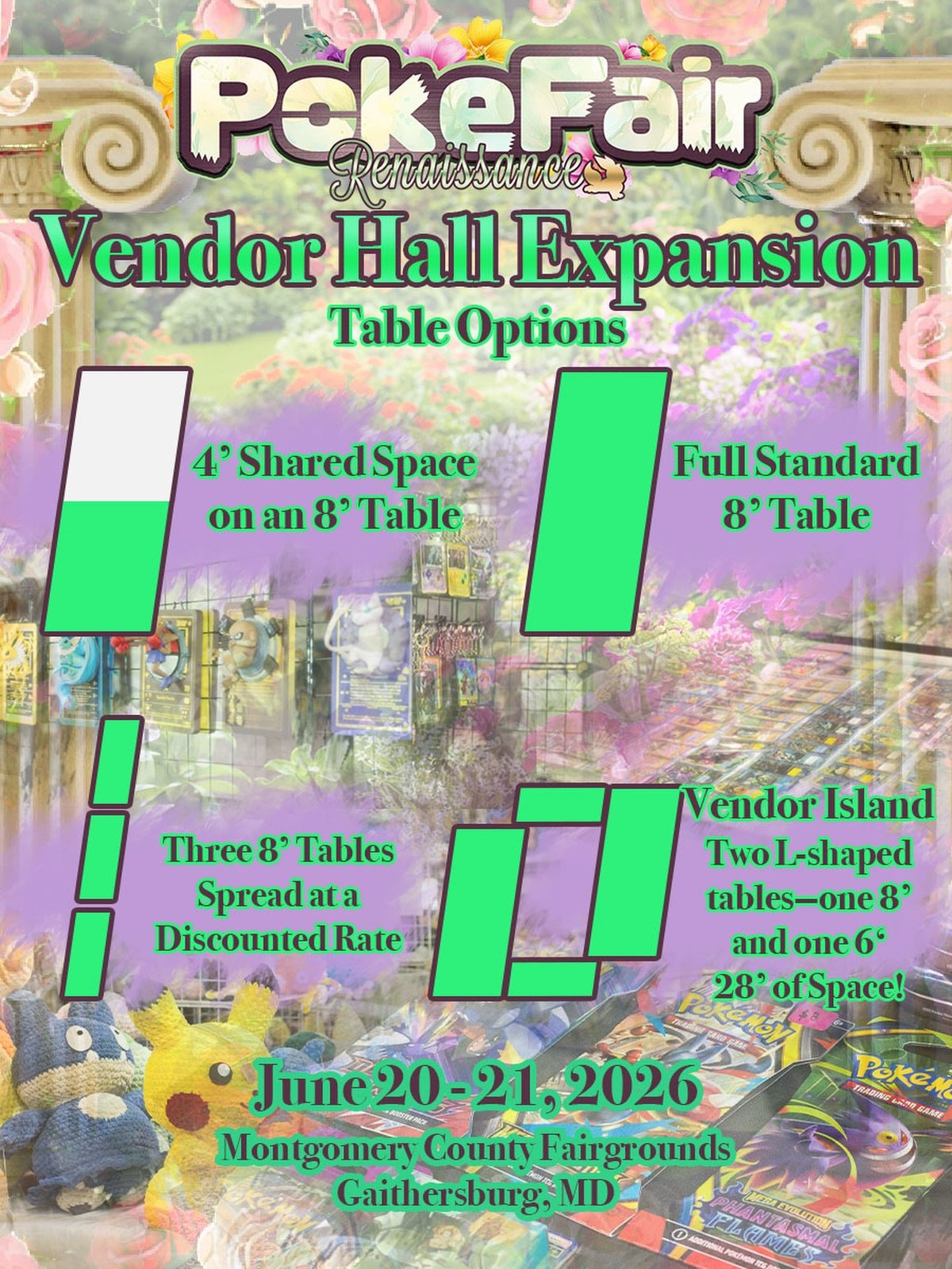 🚨 BIG NEWS FOR VENDORS 🚨

With our newly expanded event space, we&rsquo;re unlocking more opportunities than ever before to showcase your brand, art, and products at the show! ✨

Whether you&rsquo;re just starting out or bringing a full-scale setup