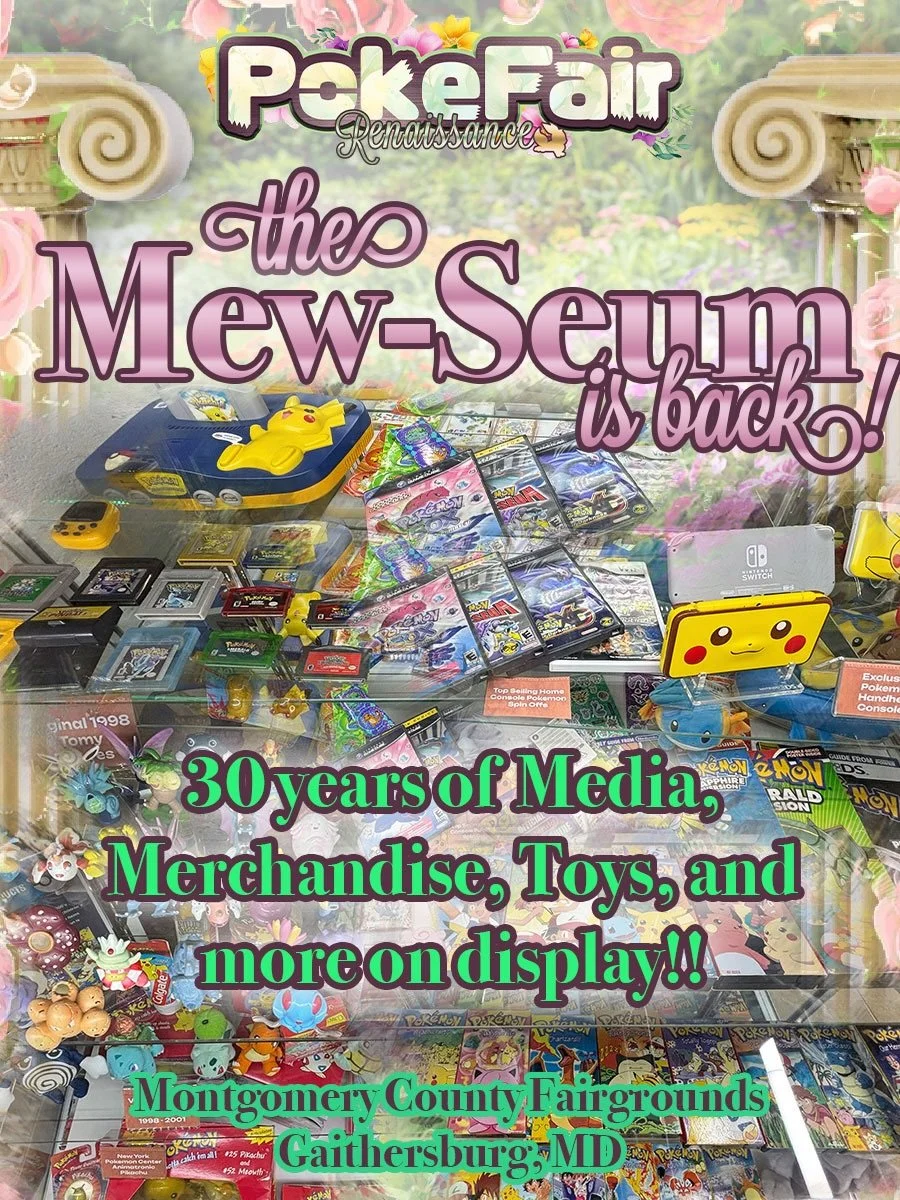 🏛️✨ WELCOME BACK TO THE MEW-SEUM ✨🏛️

Step into a time capsule of pure nostalgia at Pokefair Renaissance on June 20 and 21 at the Montgomery County Fairgrounds&hellip; and explore a curated museum showcase of Pok&eacute;mon history that&rsquo;s OVE