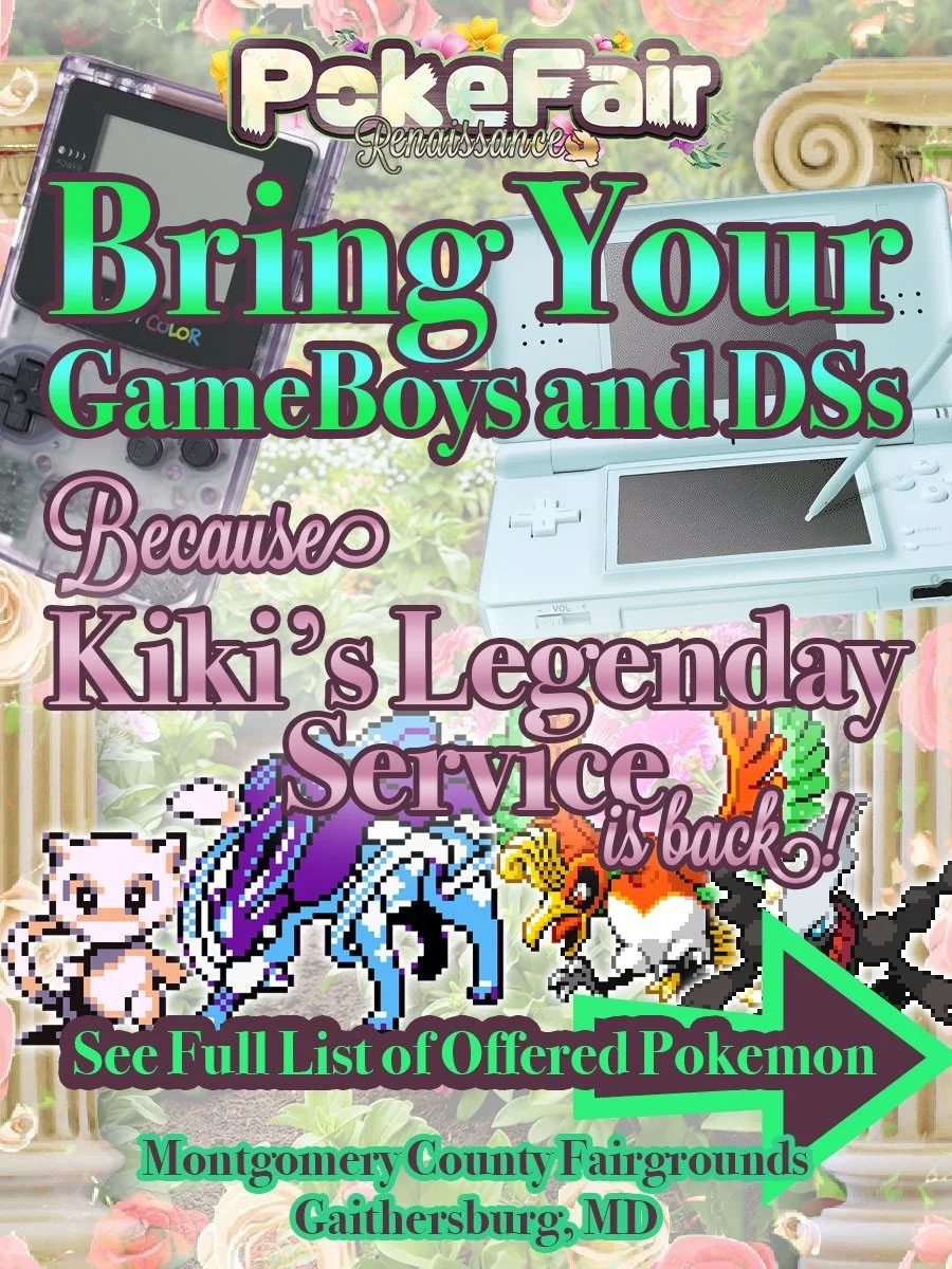 ✨🎮 KIKI&rsquo;S LEGENDARY SERVICE IS COMING TO POK&Eacute;FAIR 🎮✨

Trainers&hellip; this is your chance to own a piece of Pok&eacute;mon history 👀⚡

We&rsquo;re excited to welcome Kiki&rsquo;s Legendary Service to Pok&eacute;Fair, bringing an incr