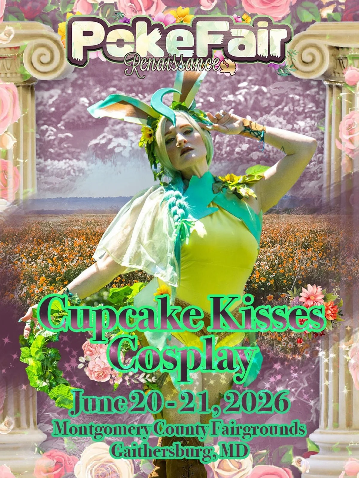 Coming back to the fair is everyone's favorite mom, @cupcake_kisses_cosplay 

Master crafter, fashion, designer, an absolute sweetheart. We're always excited to have her be such a prominent role in the show.

#cosplayguest #pokemoncommunity #pokemonc