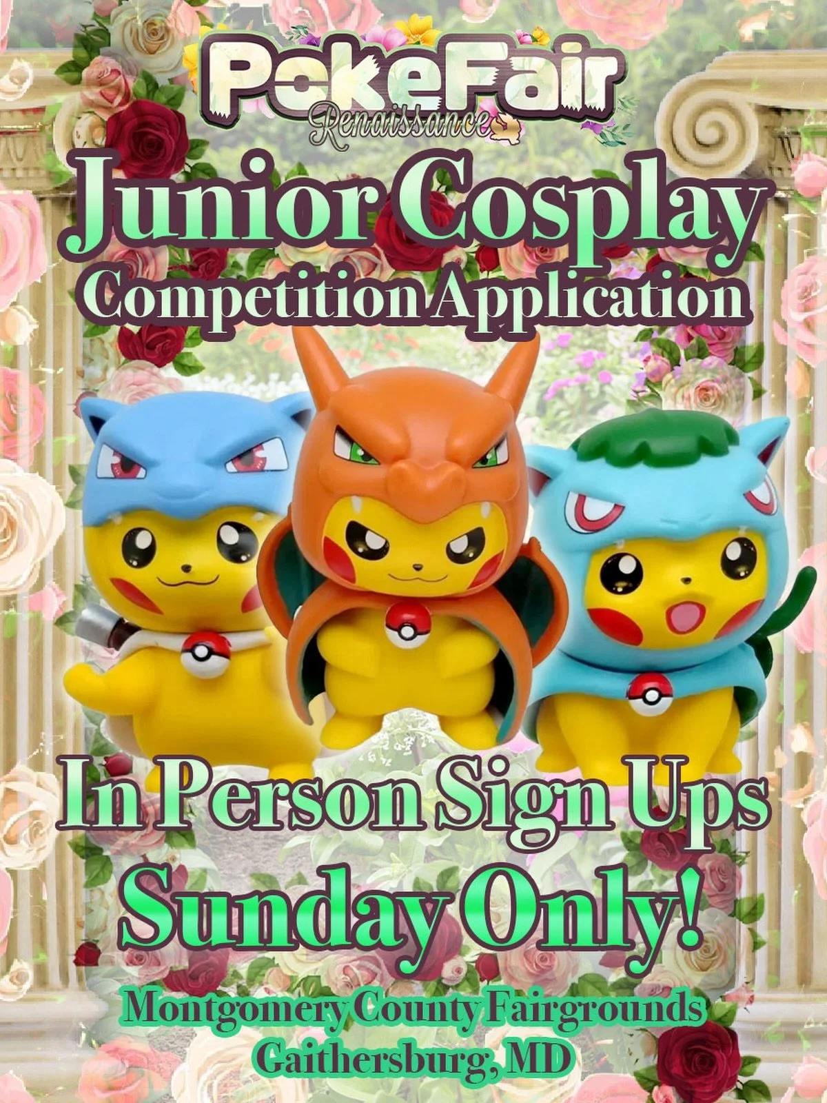 🌟🏆 JUNIOR COSPLAY CONTEST &mdash; SUNDAY ONLY 🏆🌟

Calling all young Trainers and aspiring cosplayers! ✨

The Junior Cosplay Contest is coming to Pok&eacute;Fair on Sunday, giving participants under the age of 18 their own chance to shine on stage
