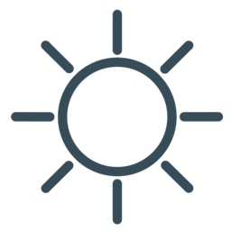 Minimalist line drawing a sun