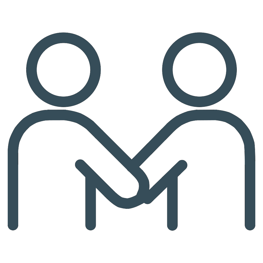 symbol of two people holding hands