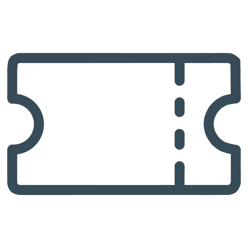 Silhouette of a ticket