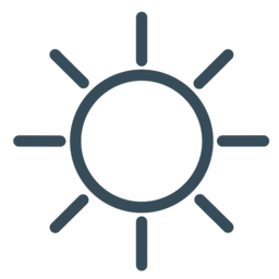 A shape of a sun