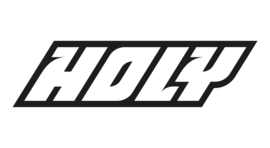 The word 'HOLY' written in bold, stylized white letters on white background