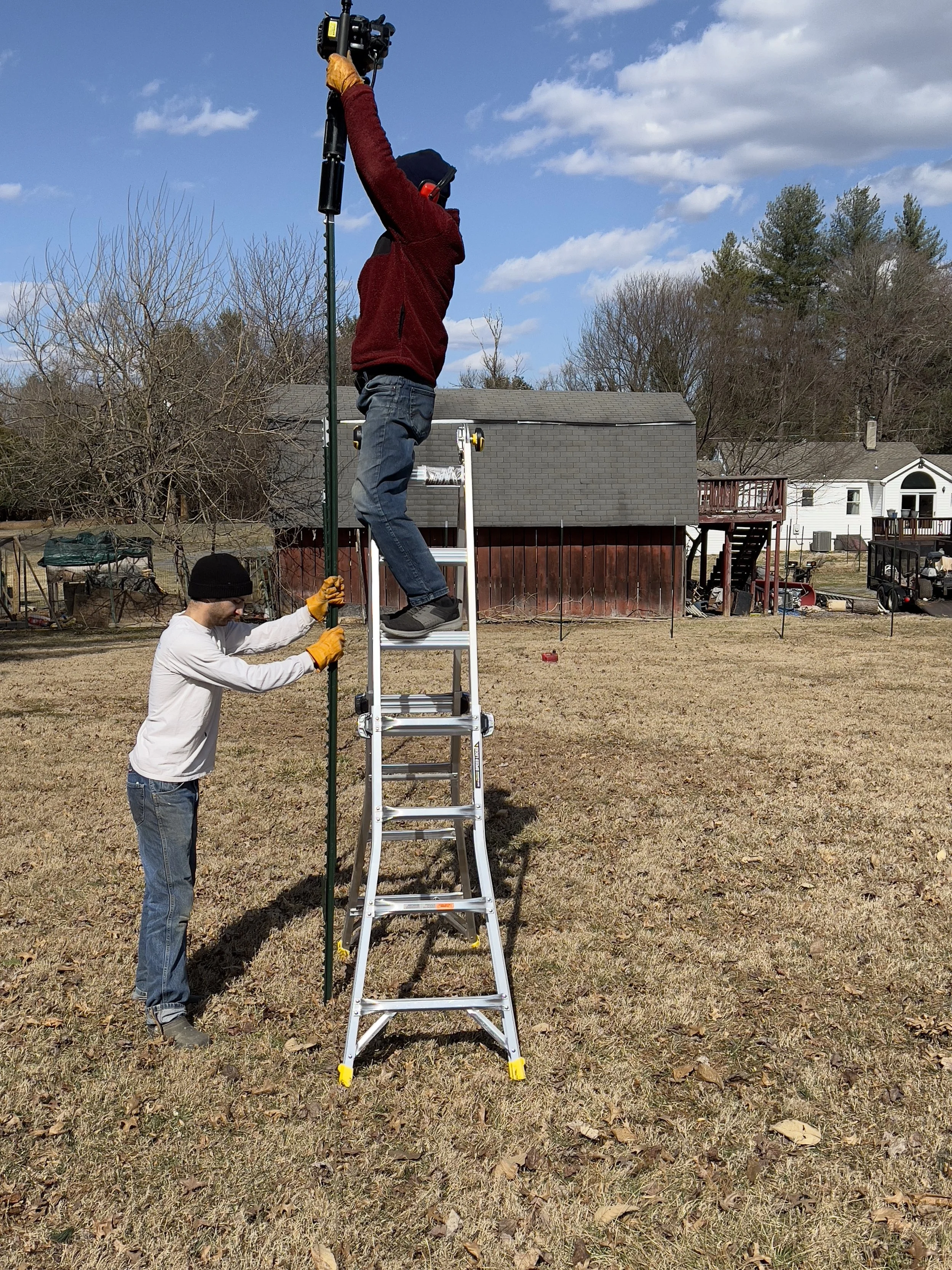 Driving in t-posts Keep Step Farm Rockville, MD