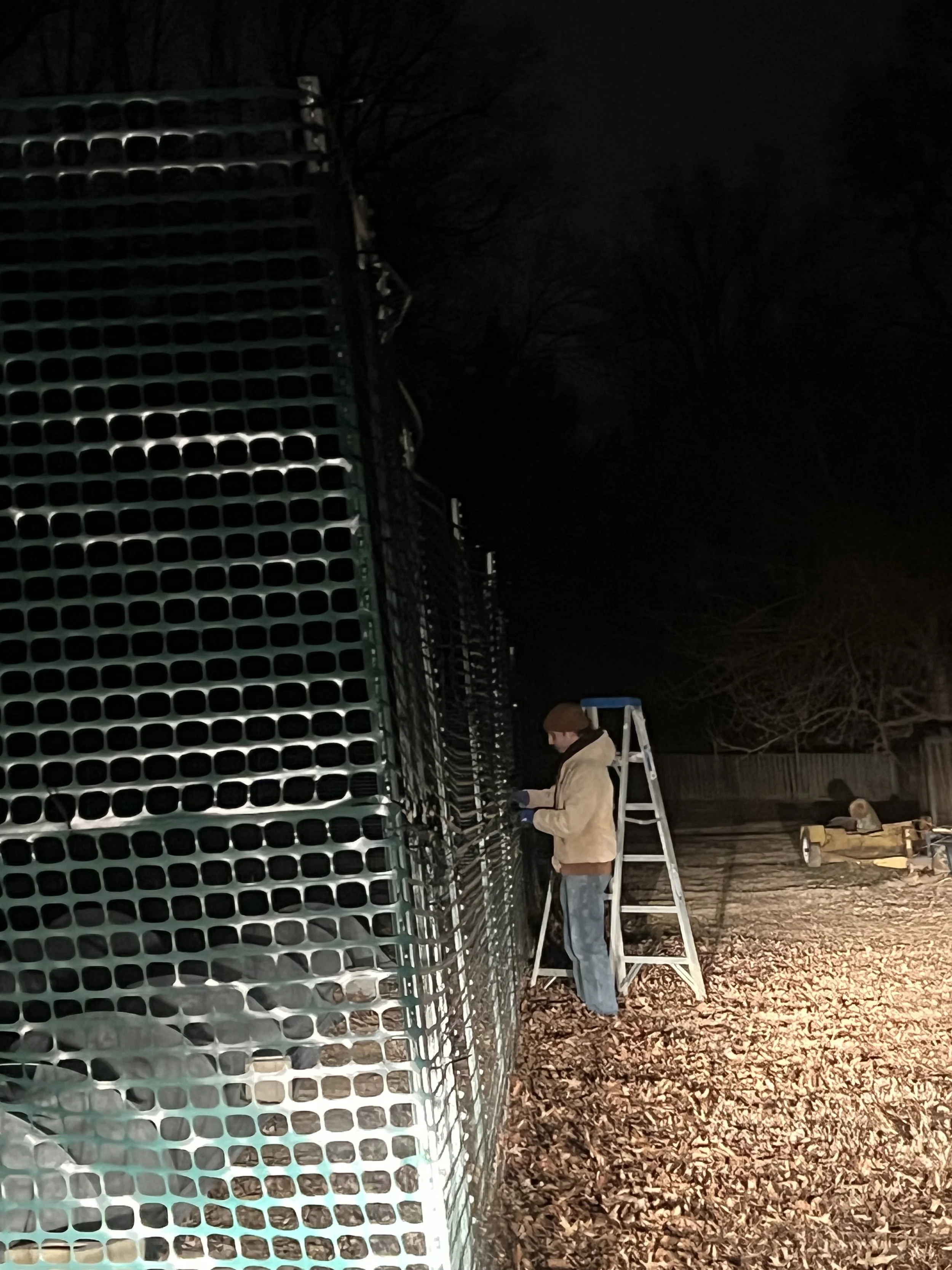 Fixing the fence Keep Step Farm Rockville, MD
