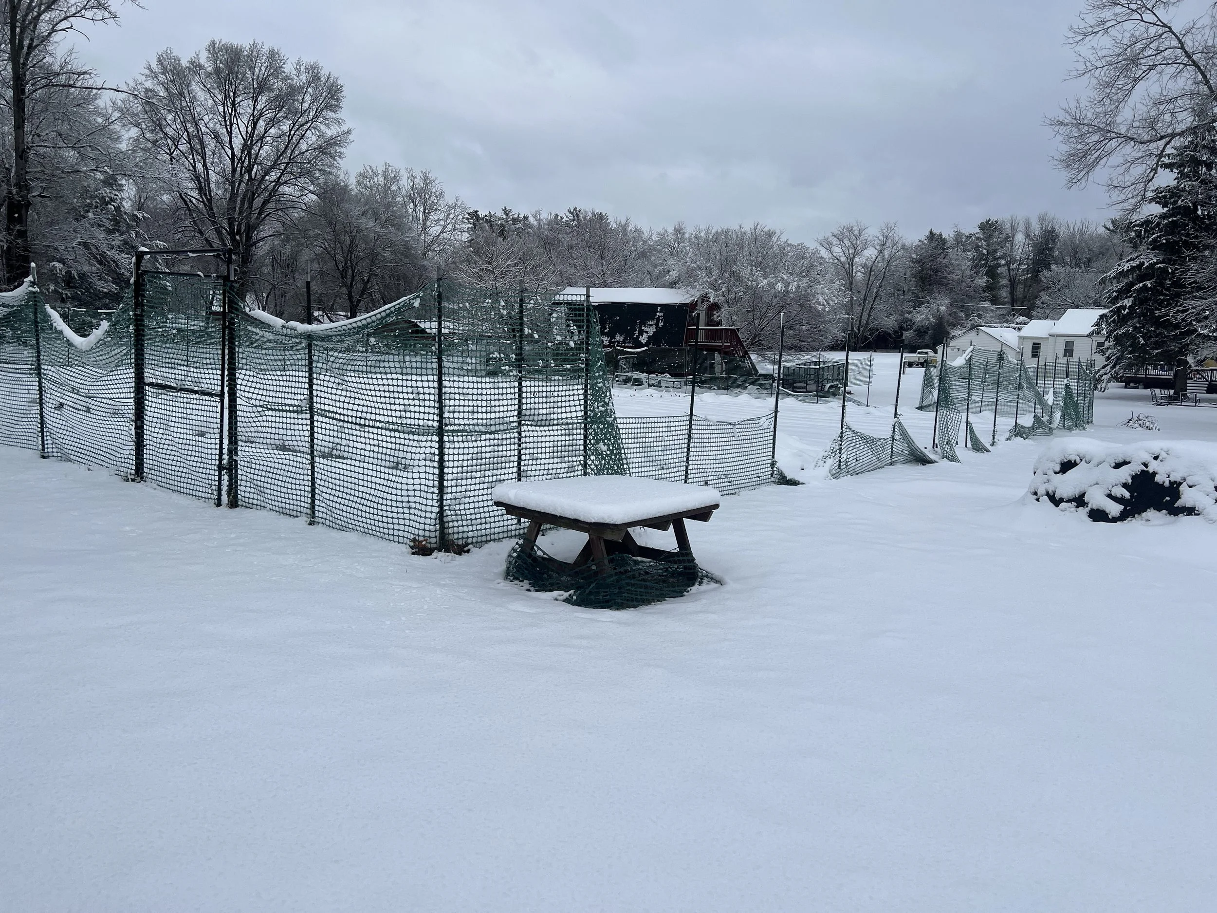 The old fence in winter Keep Step Farm Rockville, MD