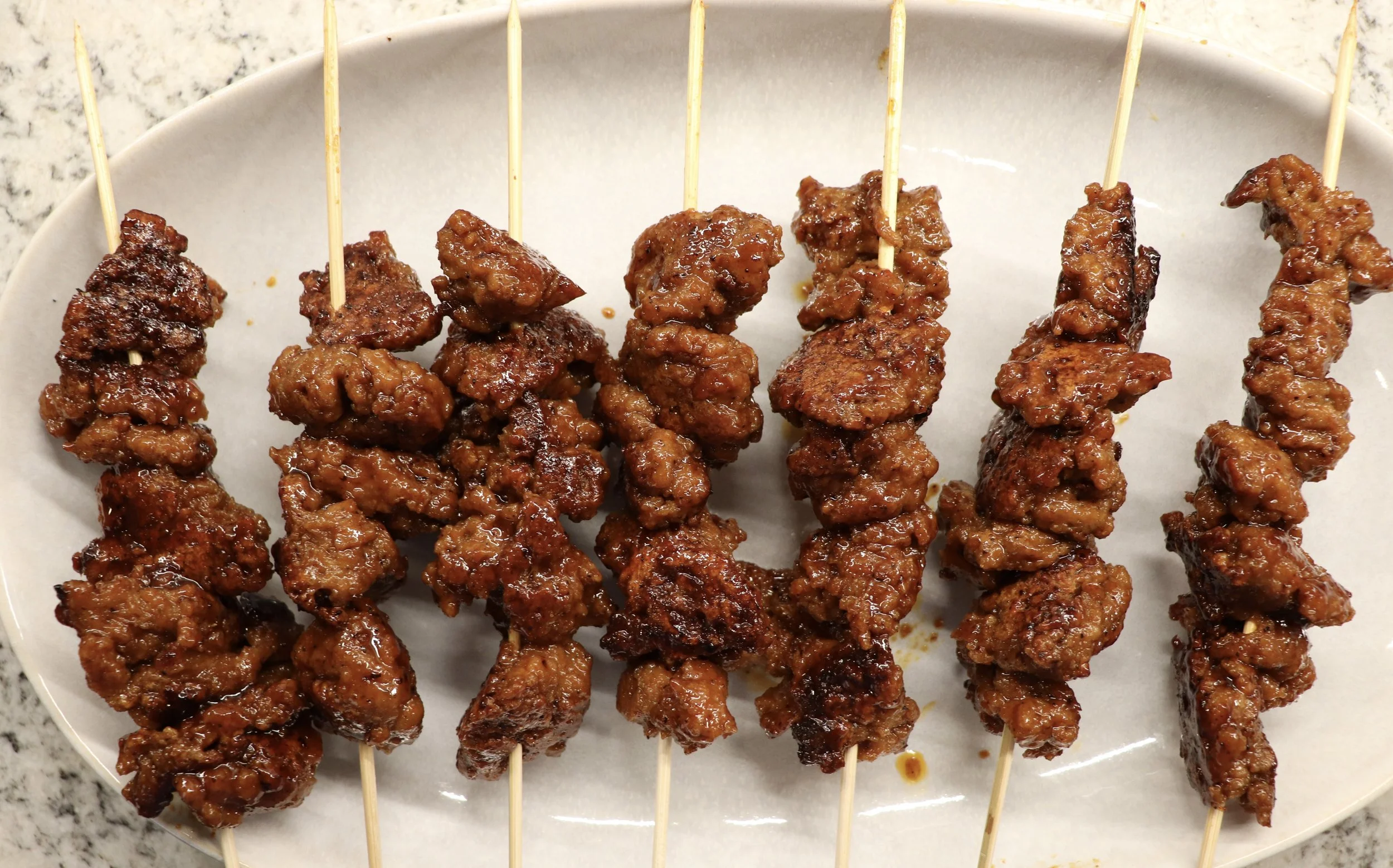 Barbecue Seitan Skewers (no grill)