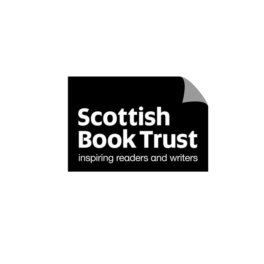 Logo of Scottish Book Trust with the tagline "inspiring readers and writers"