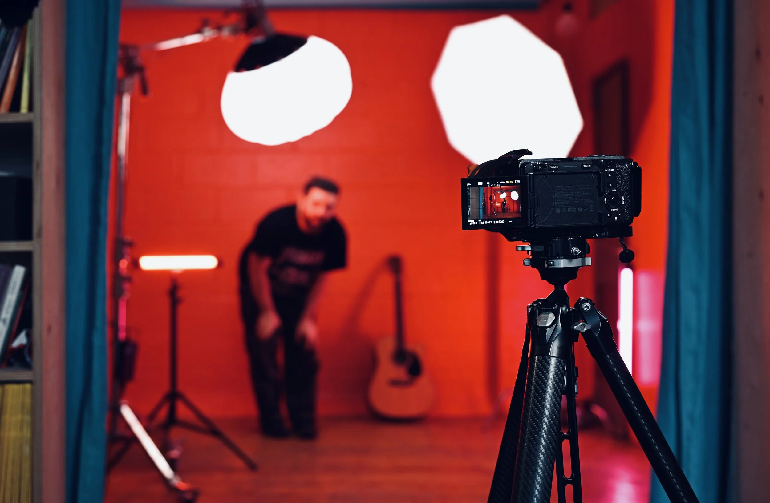 london-minimalist-studio-natural-light-portrait-video-dreams-daylight-red room-neon.jpg