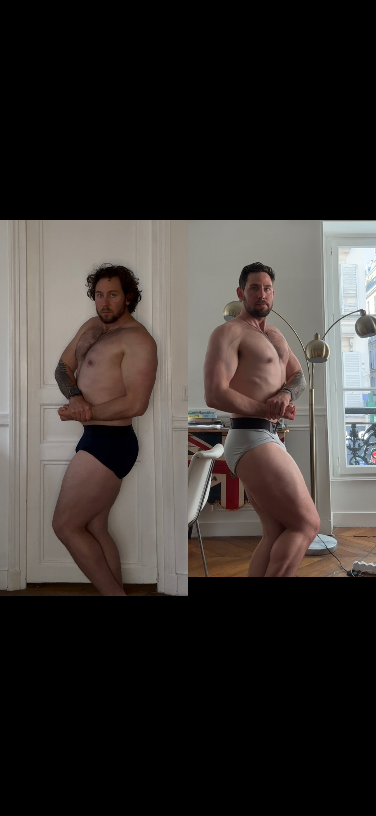 One of my latest transformations. This one may mean the most! Pic on the left: I fell off with everything due to the high stressors of leaving everything I ever knew to start a new life with my wife in France. I was 215 lbs the first week in France i