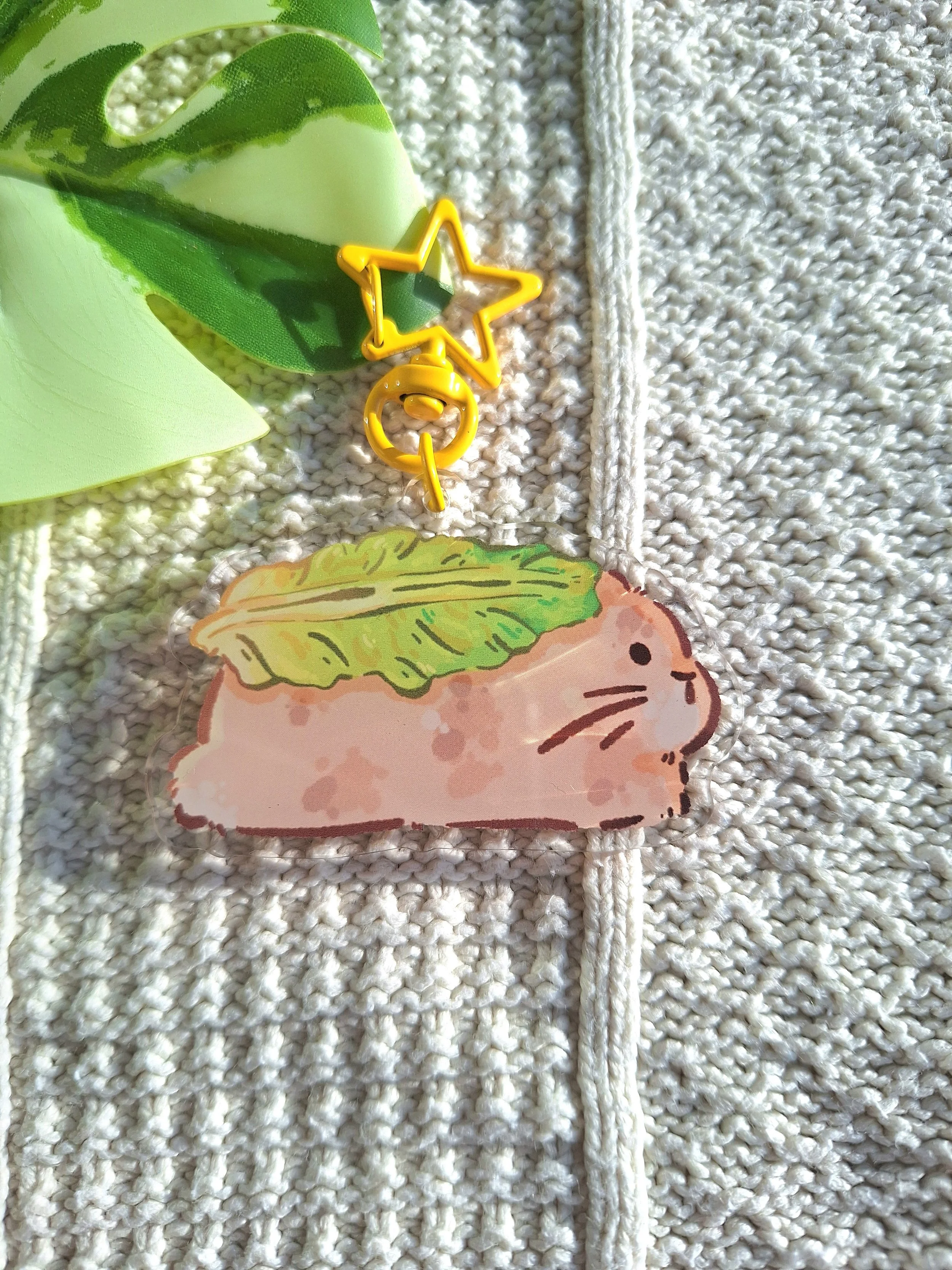 Lettuce Bunny Keychain