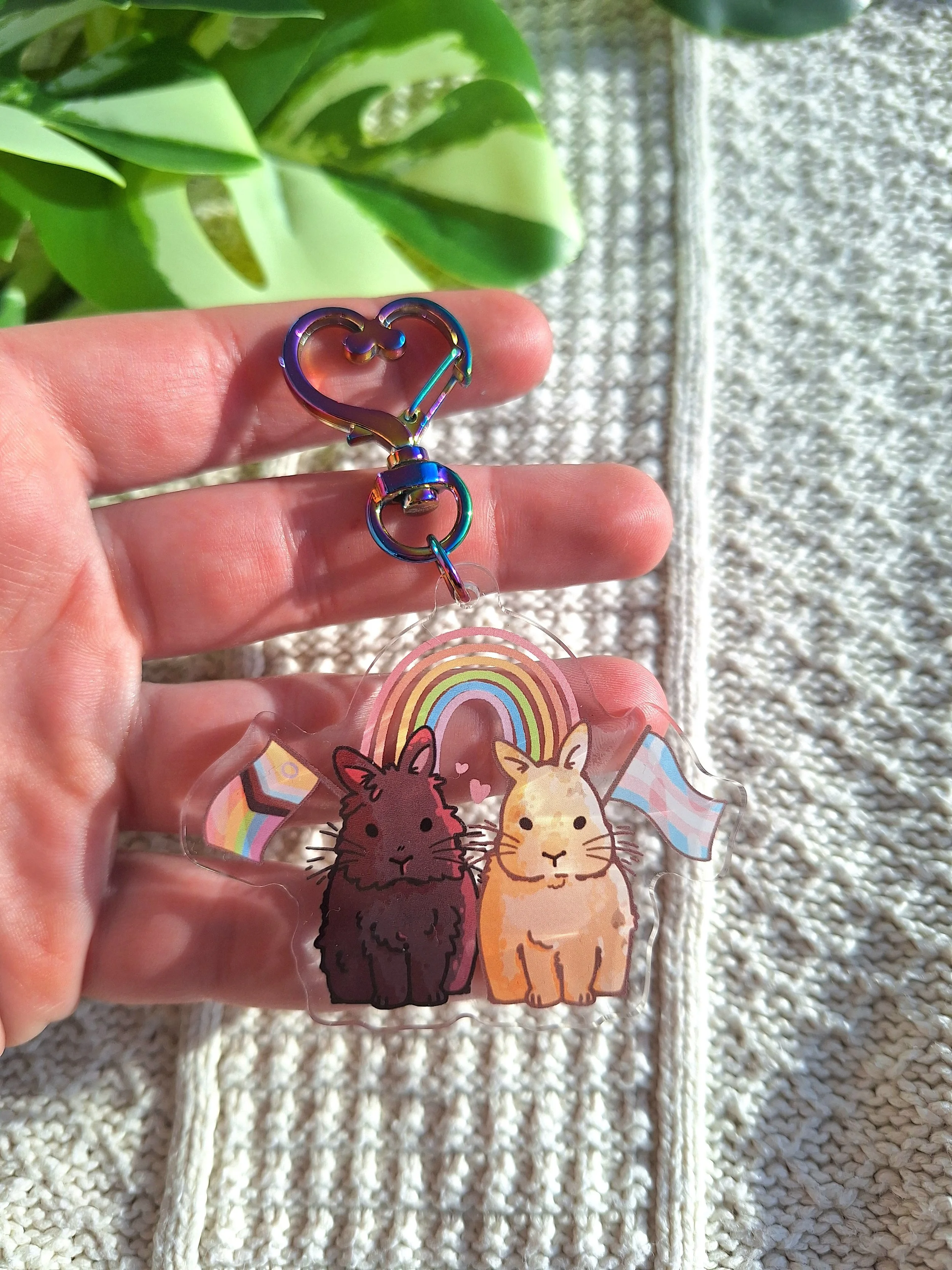 Two Pride Buns Keychain