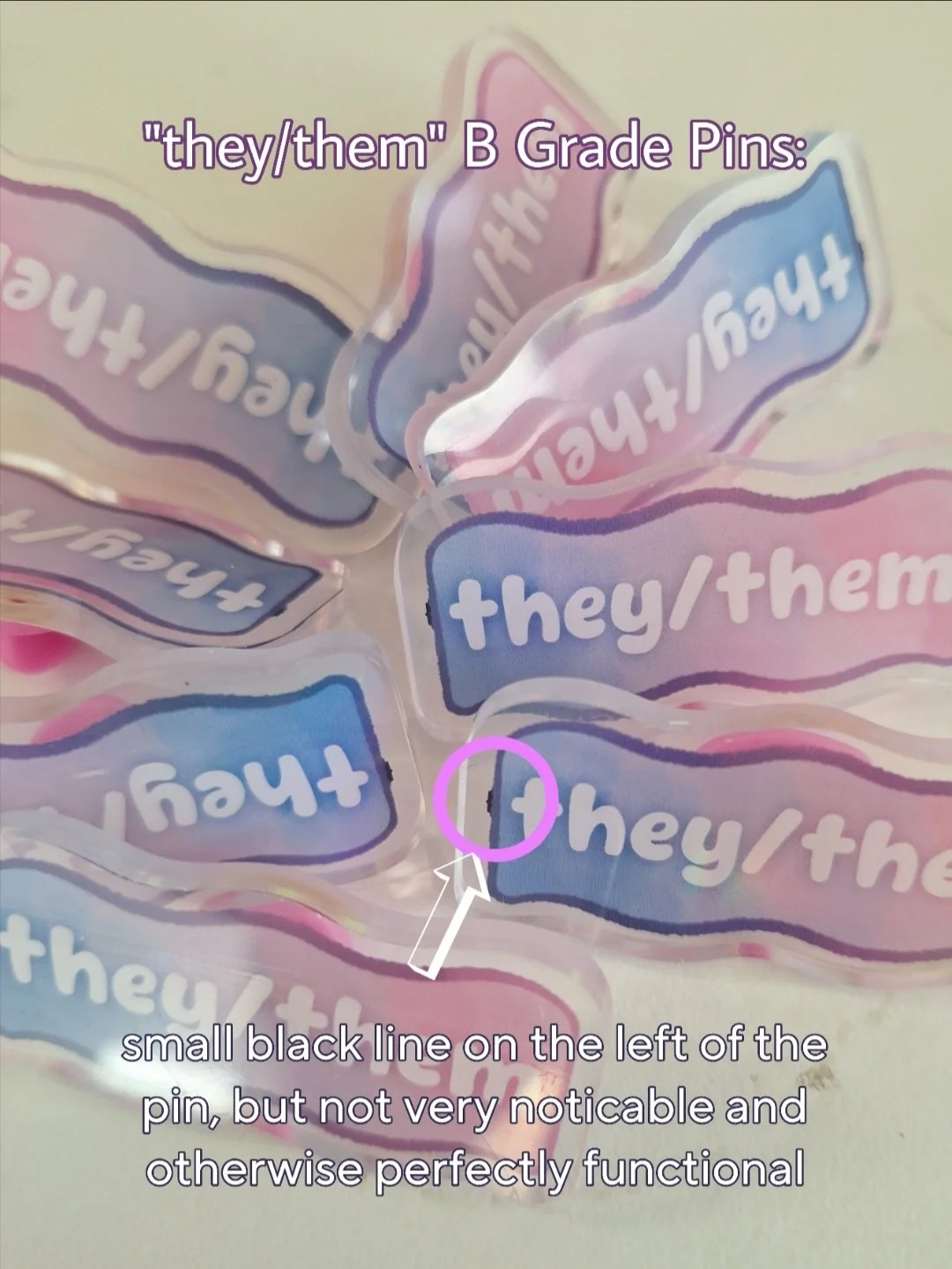 Mix&Match Holographic Pride/Pronouns Pins