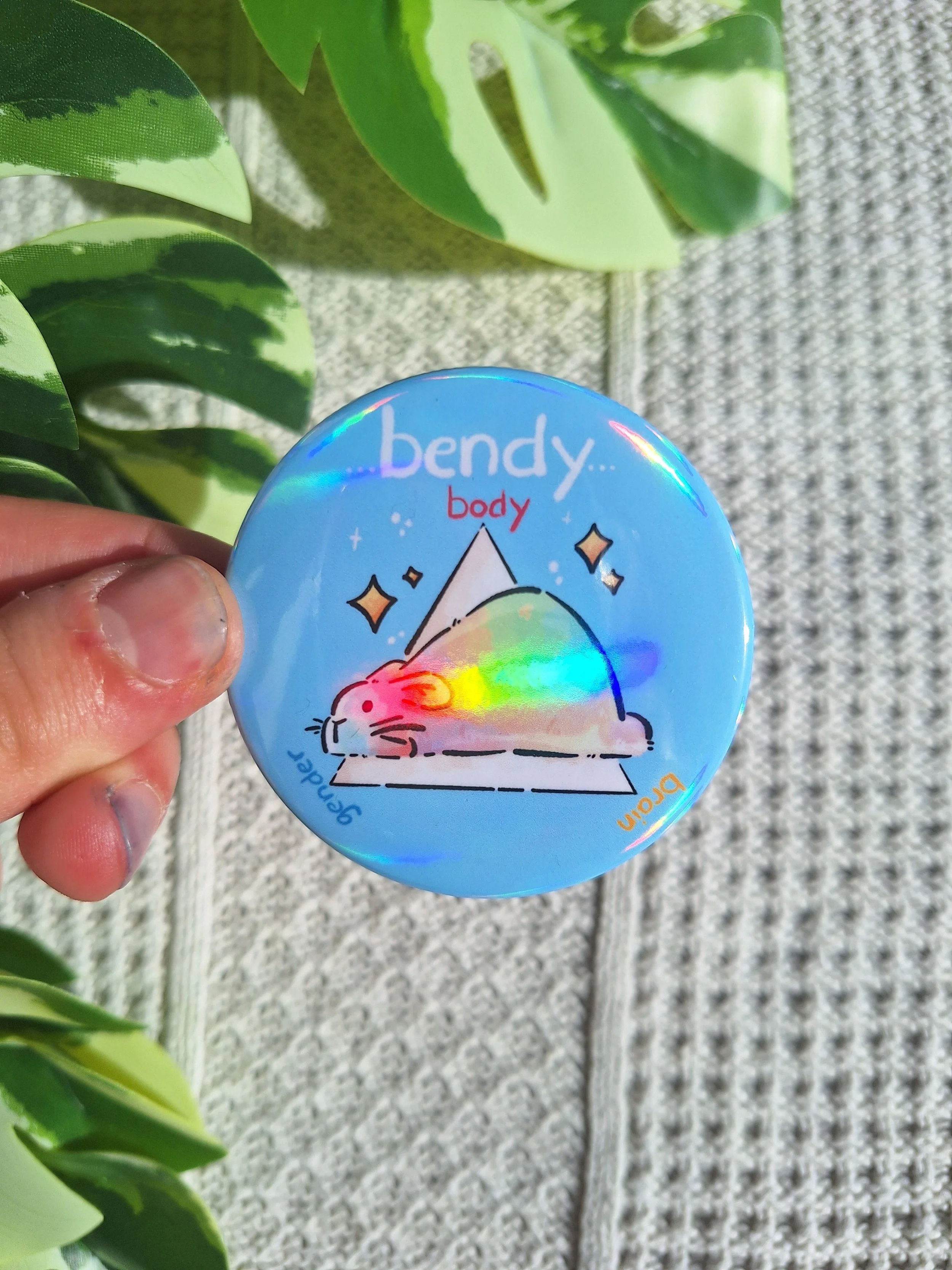 Bendy Trifecta Bun! Button Pin