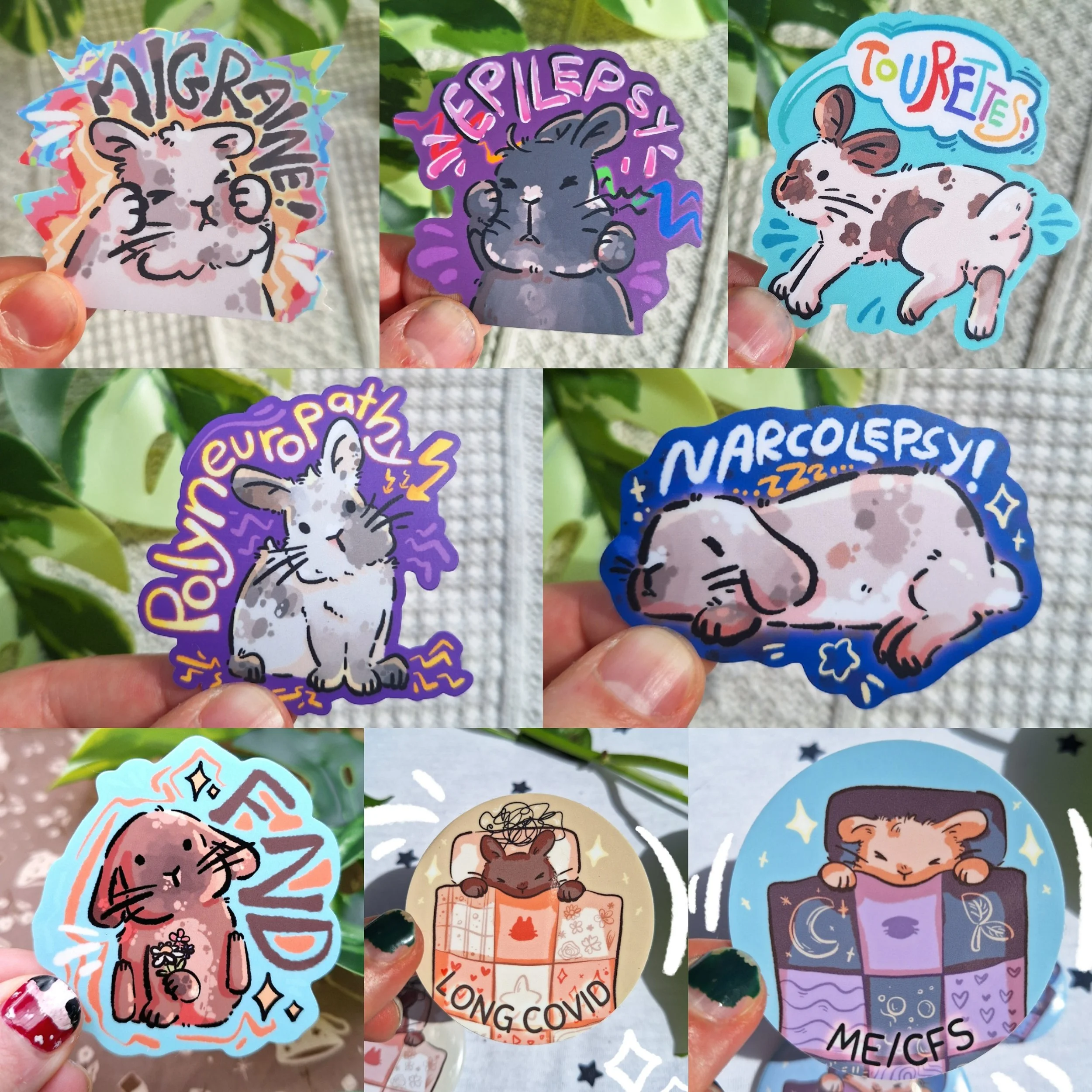 Neurological Chronic Illness/Disability Bun Stickers