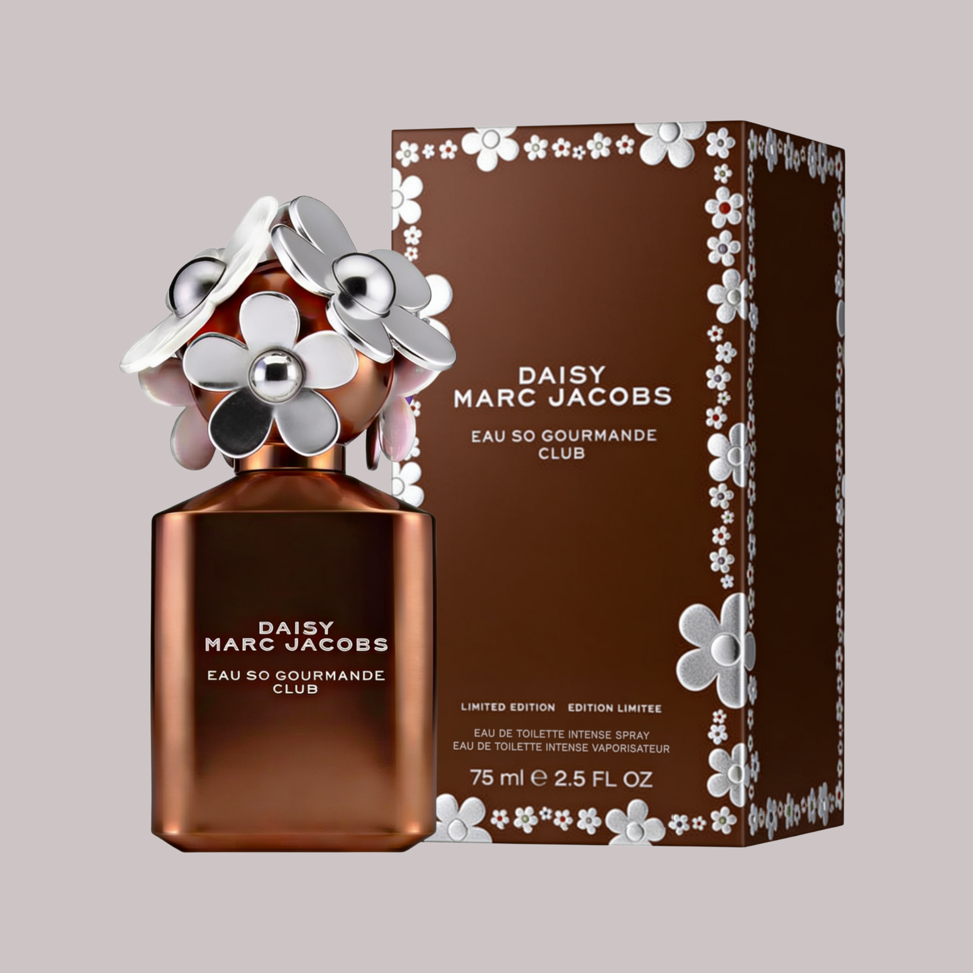 Daisy Club Eau So Gourmande by Marc Jacobs bronze bottle with packaging box, Limited Edition, ScentLab Coffee Break trend TrendStudio Edition 2 by WSSC