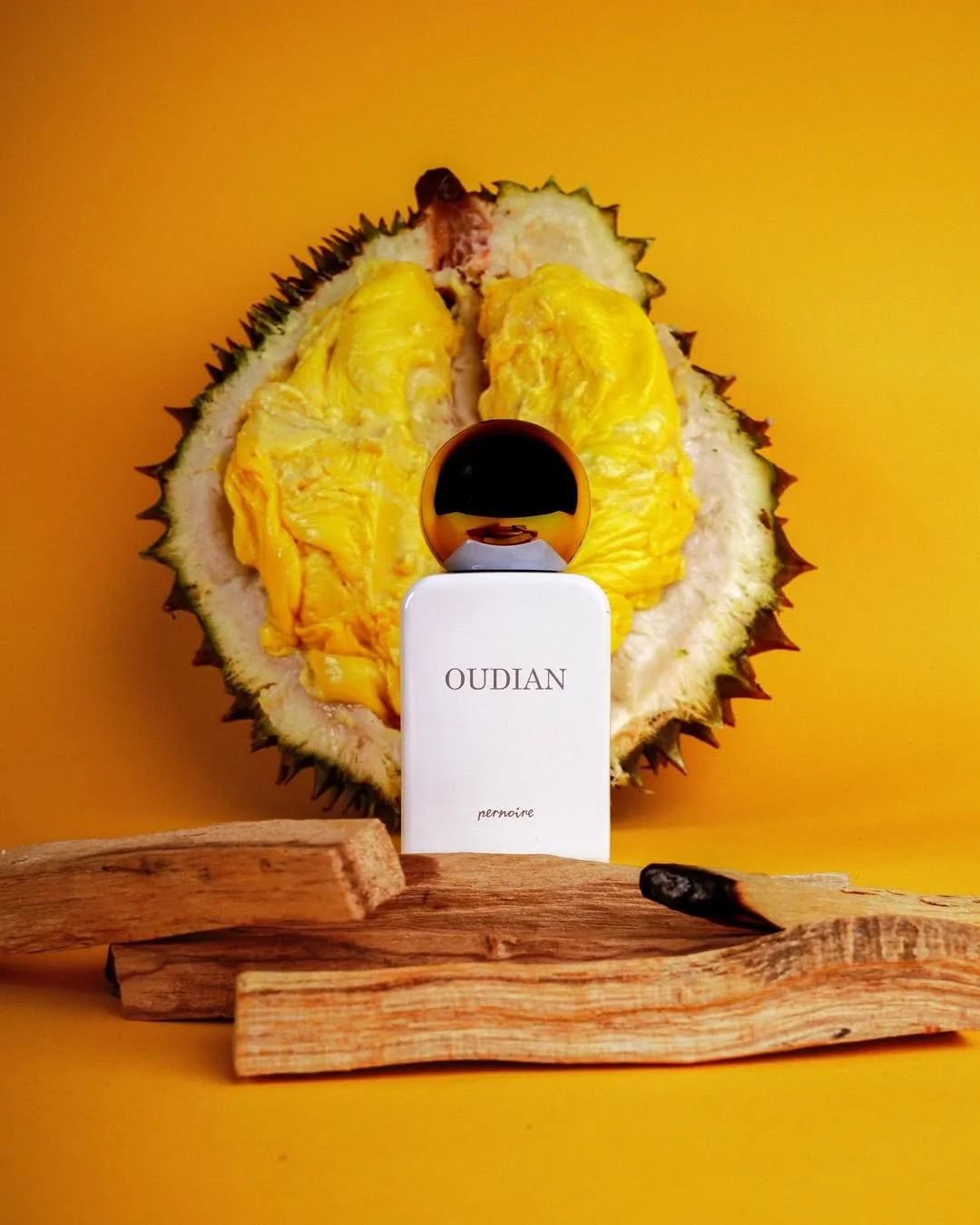 Oudian by Pernoire 2025 – durian and oud niche fine fragrance, Duriangate Scent of Scandal trend Dark Tropicana by WSSC