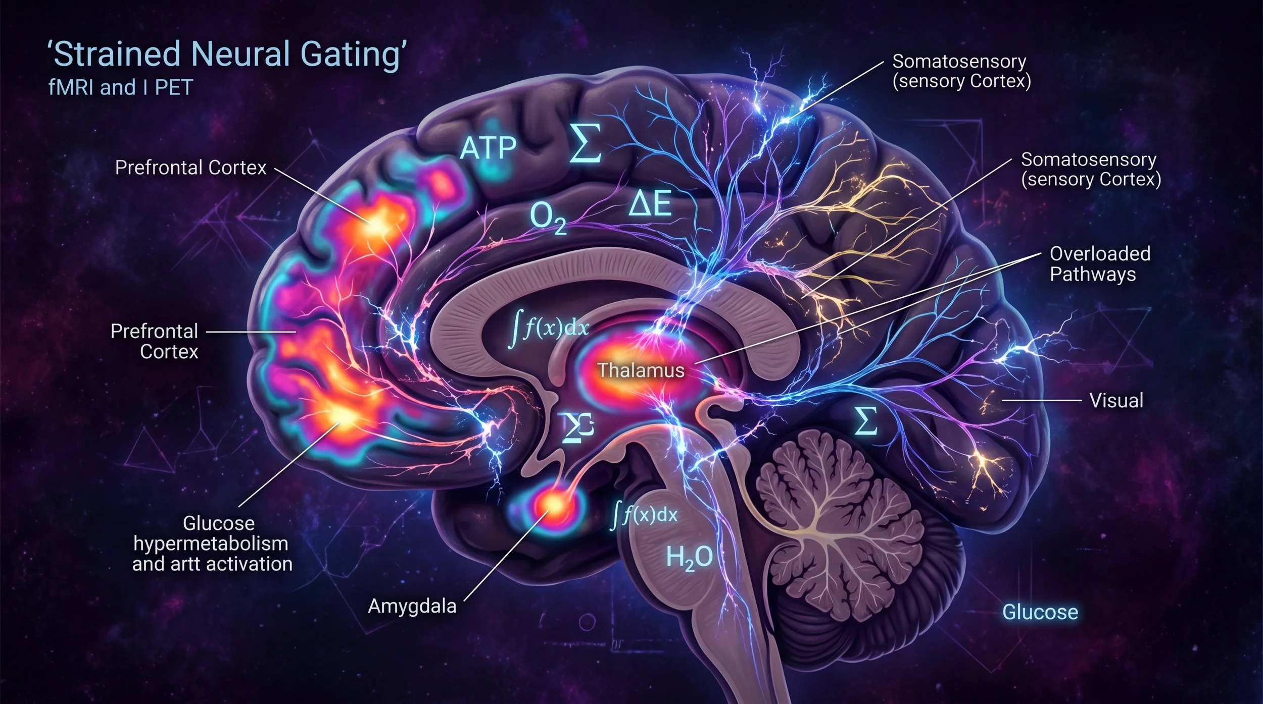 The Sensory Tax: Quantifying the Metabolic Cost of Strained Neural Gating in Post-Traumatic Brain