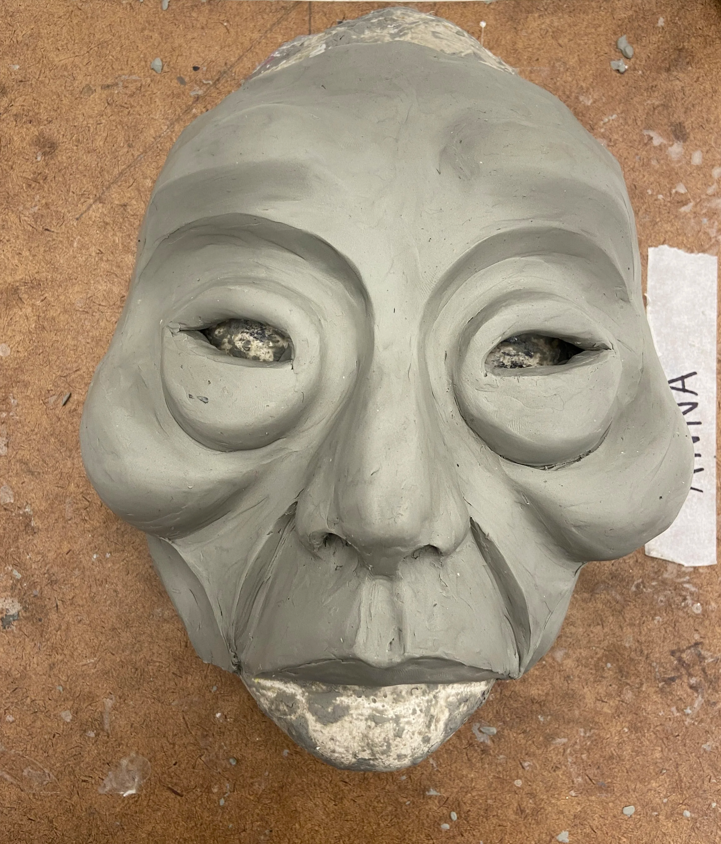 Final clay mold after smoothing and exaggeration