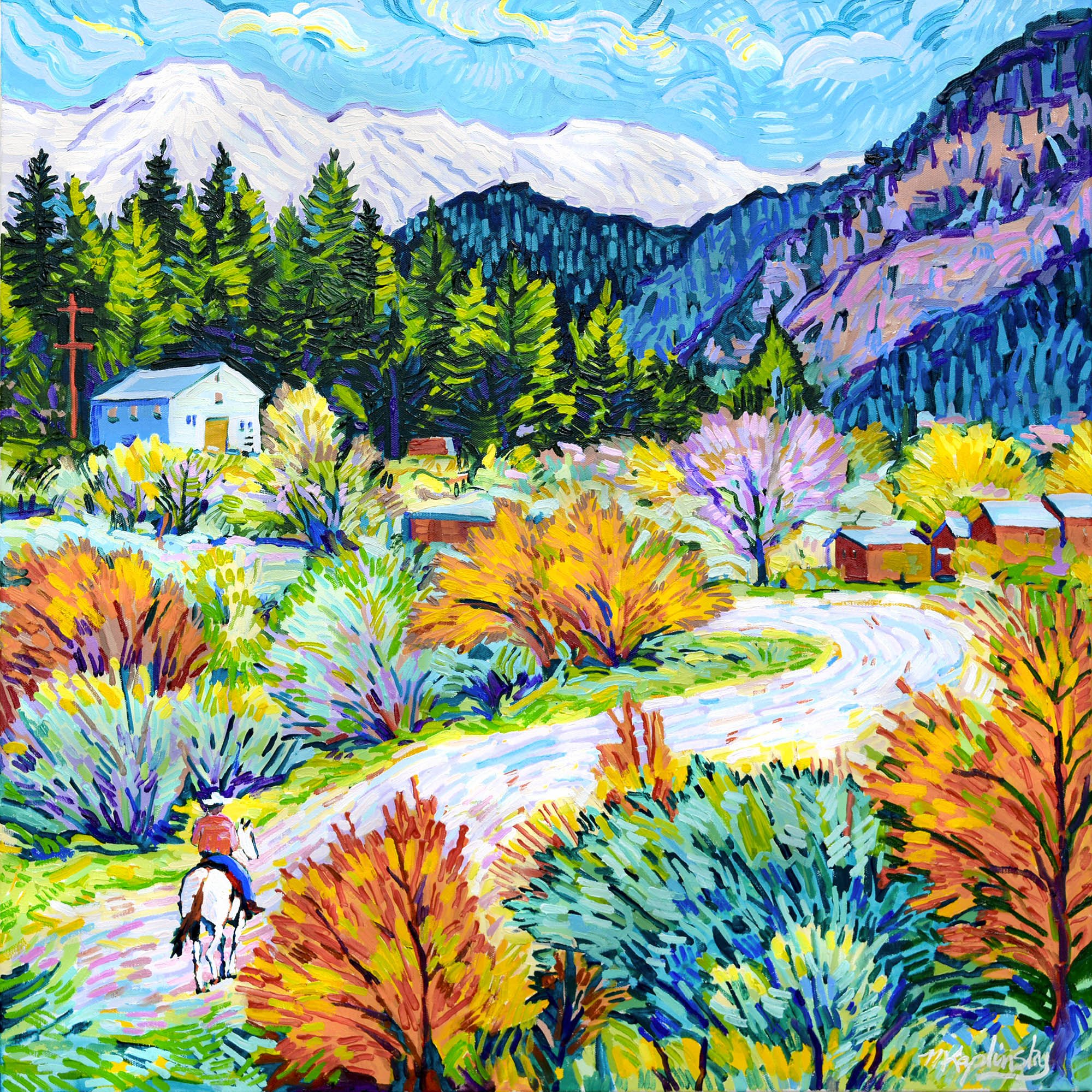 Autumn Set Early, 30x30 inches, oil on canvas