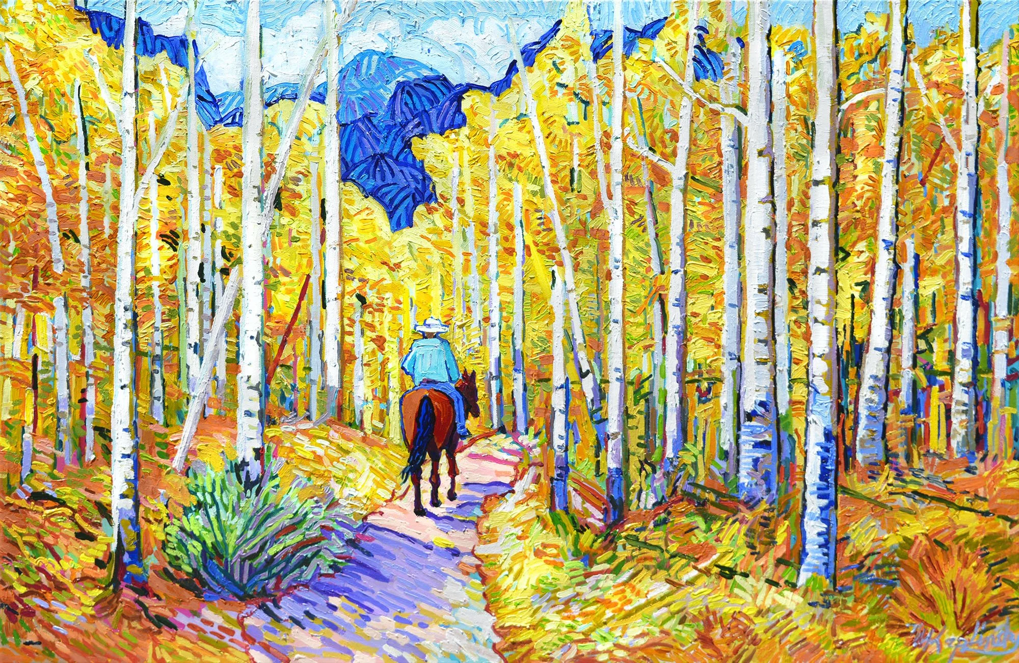 Deep Aspens, 24x36 inches, oil on canvas