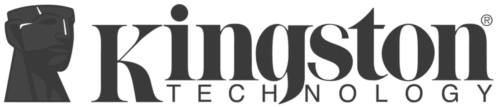 Kingston Technology logo featuring a black fist and stylized text