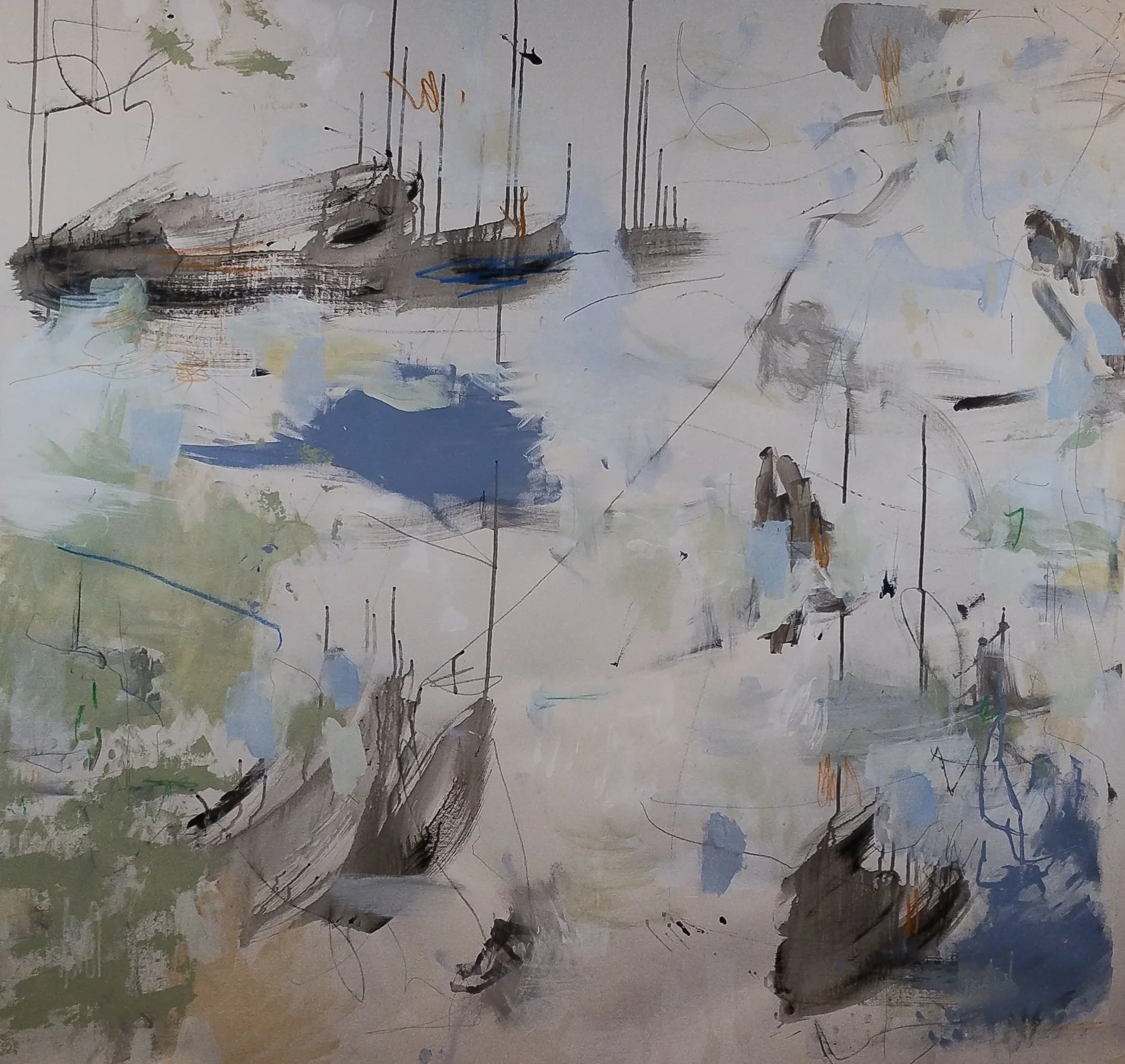 Haiku (2023), 54 x 54 inches, mixed media