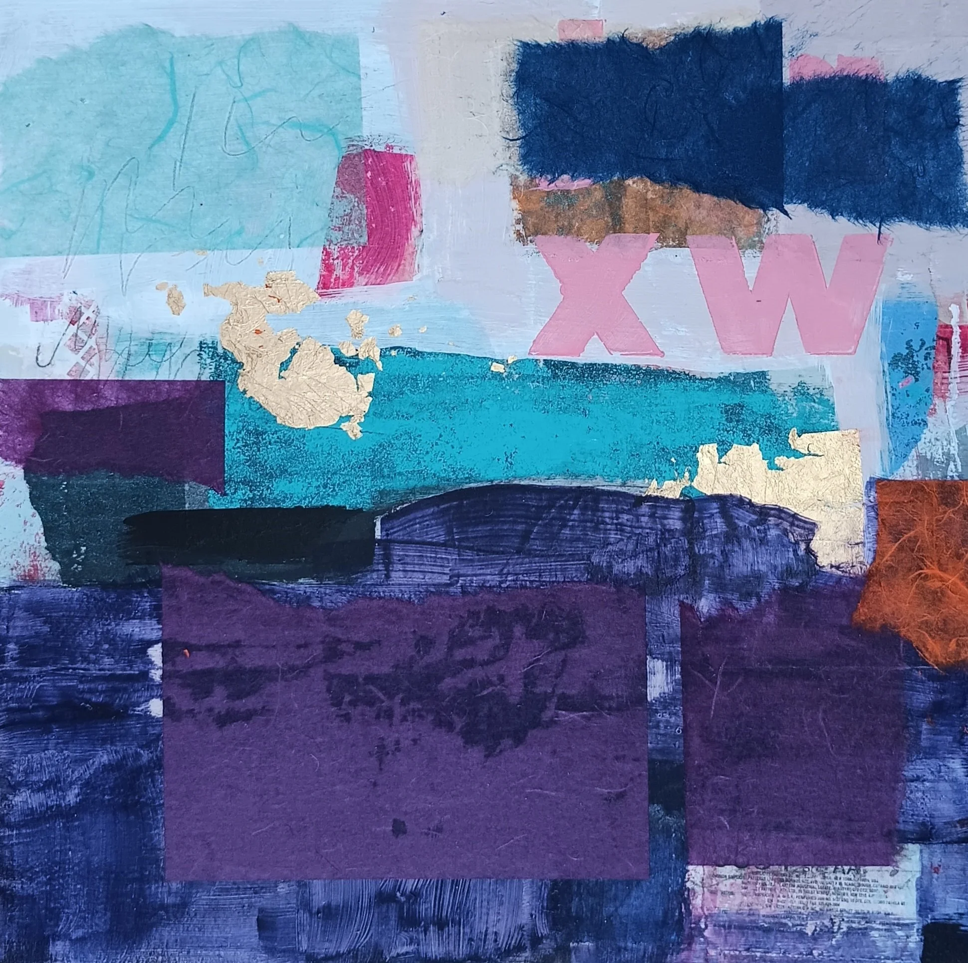 Telluride, 12 x 12". Mixed media on cradled wood panel. Available, $300.