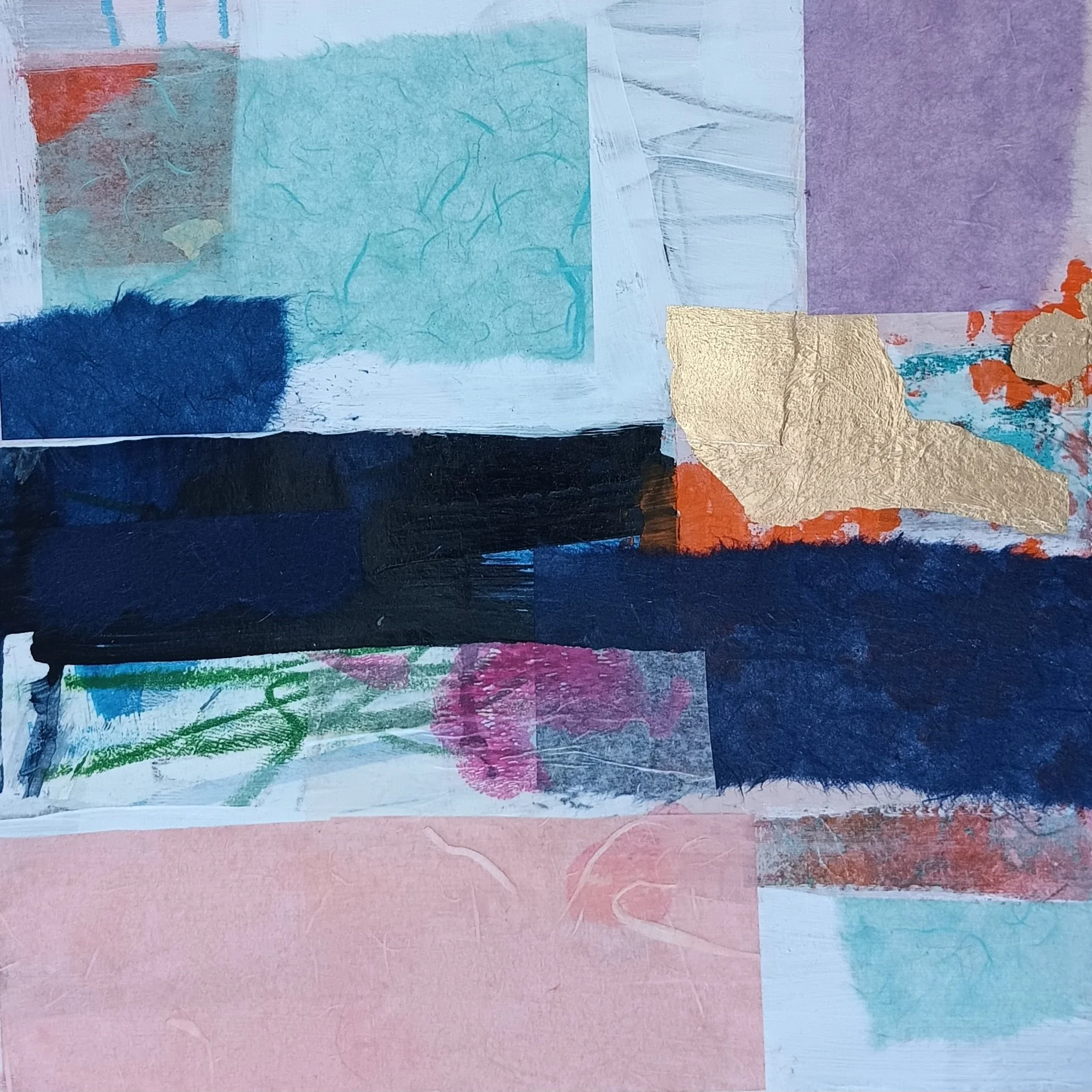 Winter Park, 12 x 12". Mixed media on cradled wood panel. Available, $300.