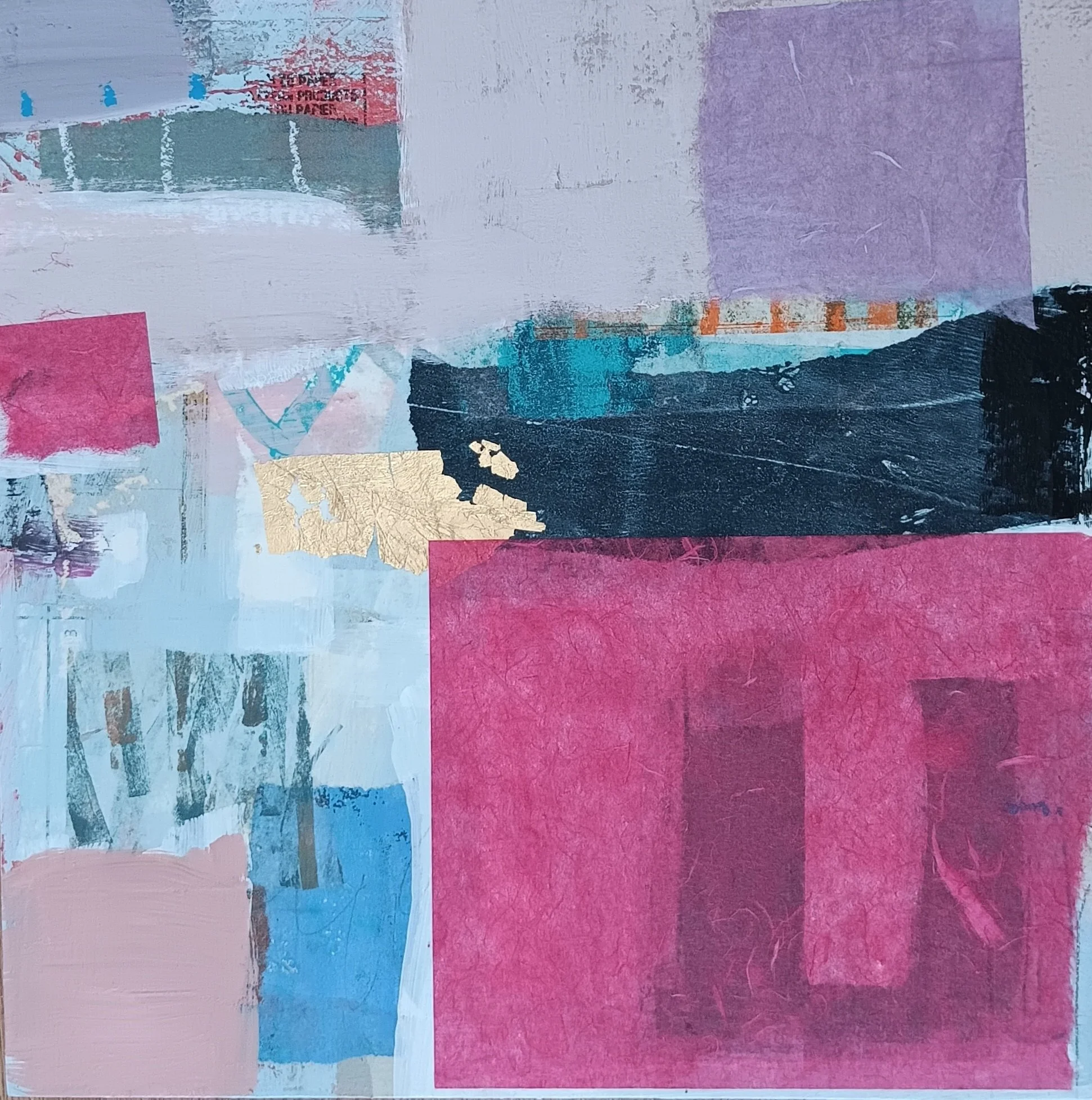 Pagosa Springs, 12 x 12". Mixed media on cradled wood panel. Available, $300.