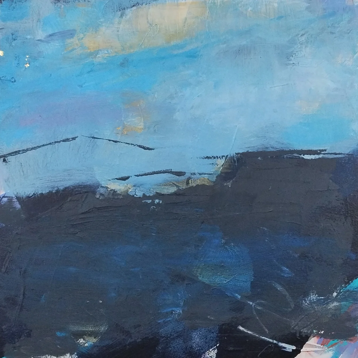 Mountain Skies, Three (12 x 12")