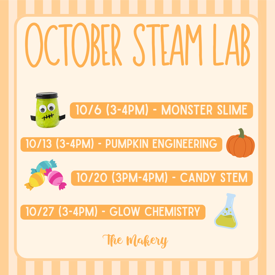 STEAM Lab: Candy STEM (Tuesday, 10/20 - 3pm-4pm)