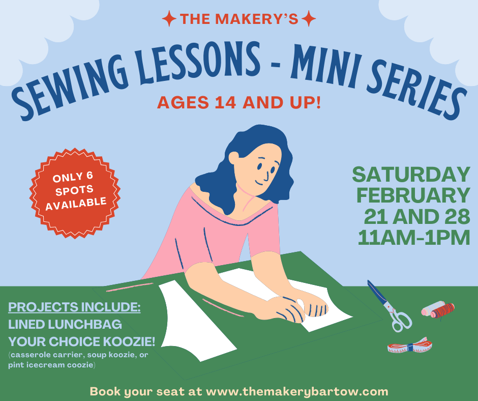 Sewing Lessons -  Mini Series - 2/21 & 2/28 (11AM-1PM)