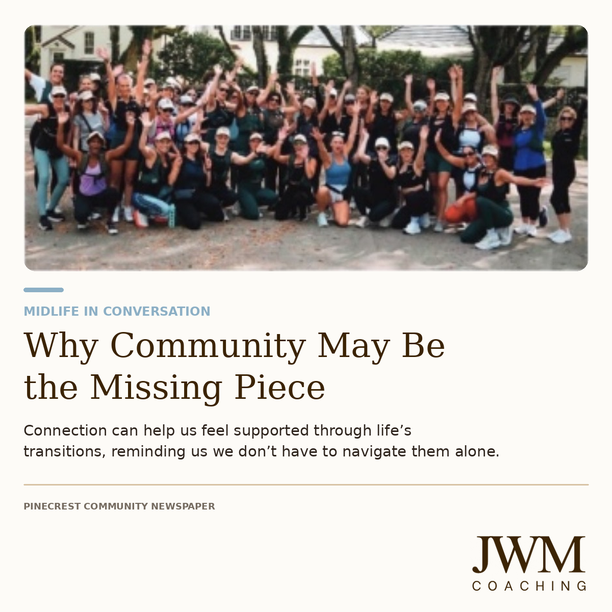 Midlife in Conversation: Why Community May Be The Missing Piece