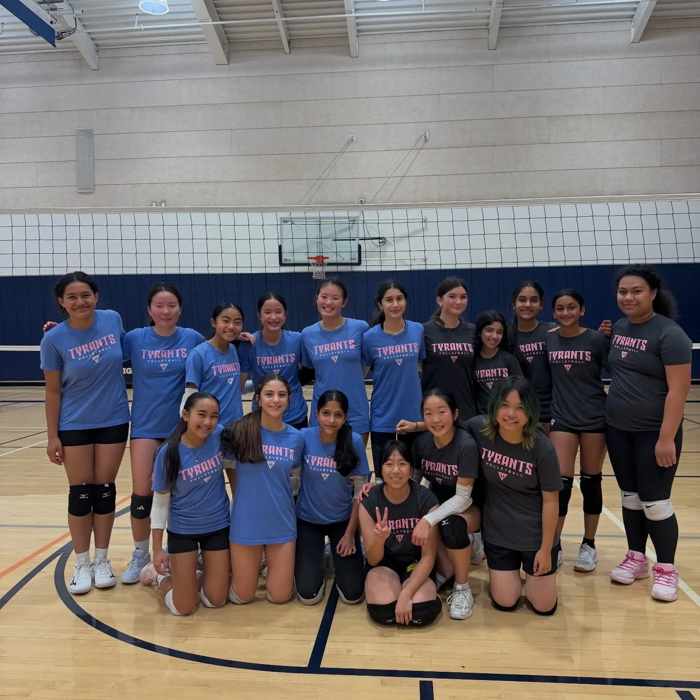Tyrants 14 Black scrimmaging 14 blue in preparation for NCVA kickstart this weekend! #tyrantsvolleyball