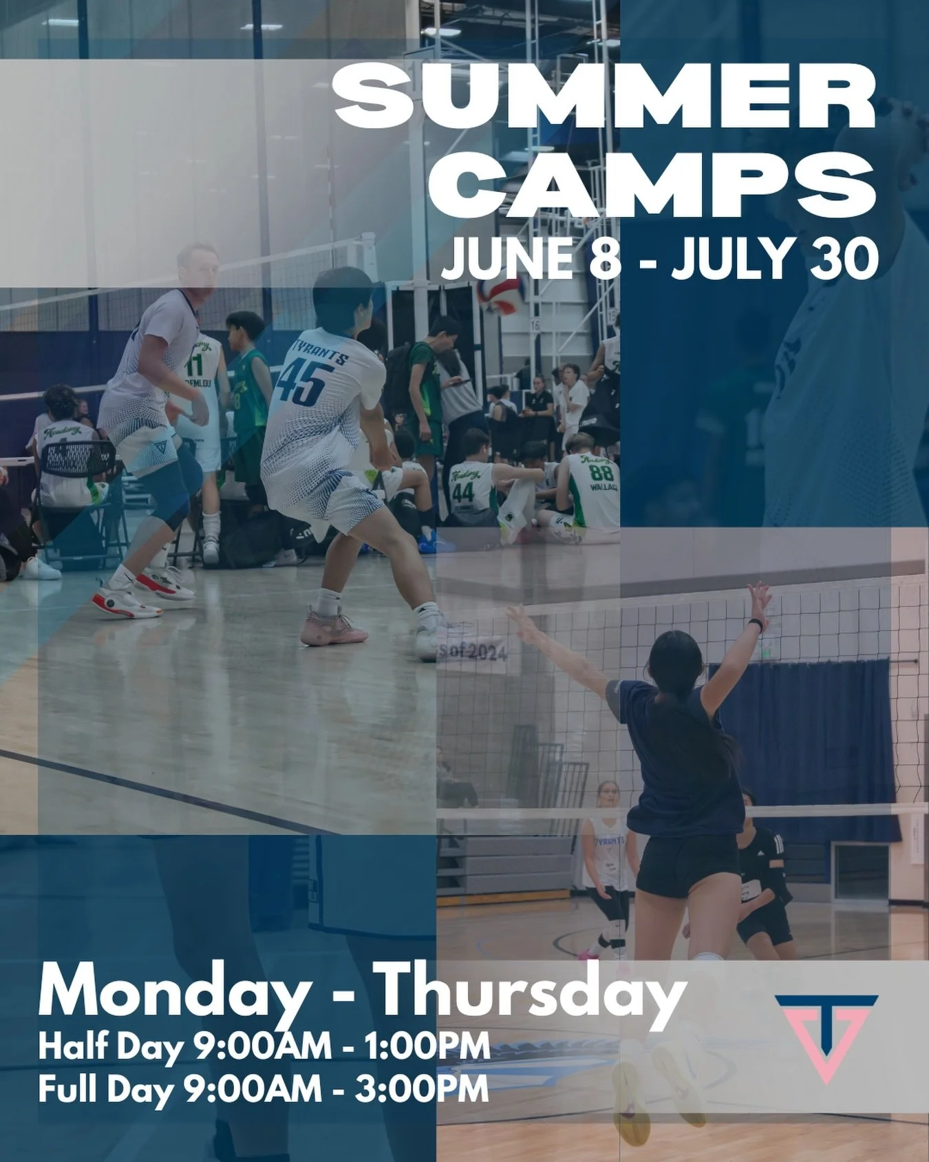 Summer just got better☀️🏐
Boys &amp; girls&mdash;come train, compete, and level up with us this summer.
High-energy workouts, skill development, and lots of volleyball.

Summer Camps Open
Co-Ed | All Skill Levels
Limited spots available

#SummerCamp