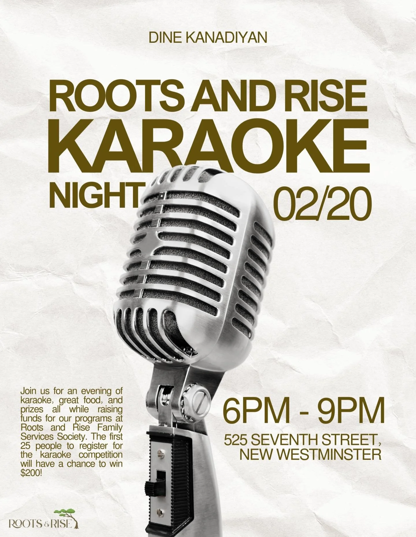 Big news! Our first annual fundraiser event is here! Join us for an amazing night of karaoke, prizes, and a buffet dinner by Dine Kanadiyan. 🍽️

Let&rsquo;s raise funds and have fun doing it!
Tickets available now &mdash; link in bio 

https://www.z