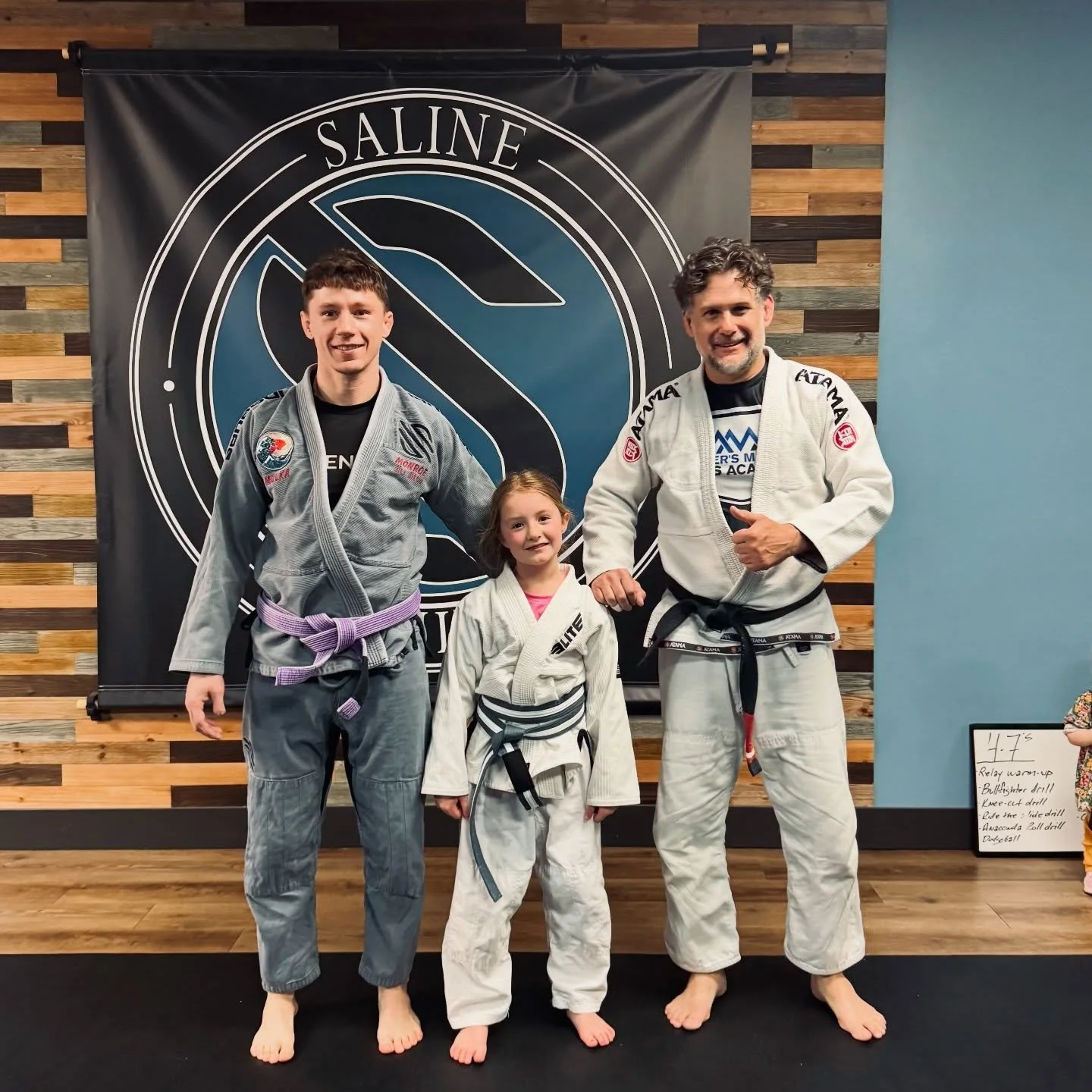 Congratulations to my daughter Violet on her gray and white belt, she&rsquo;s been training for almost 2 years now, and did a full season of wrestling, we are very proud of her 🫶🏼

shout out to Coach Matt at saline Jiu jitsu @salinejiujitsu 
what a