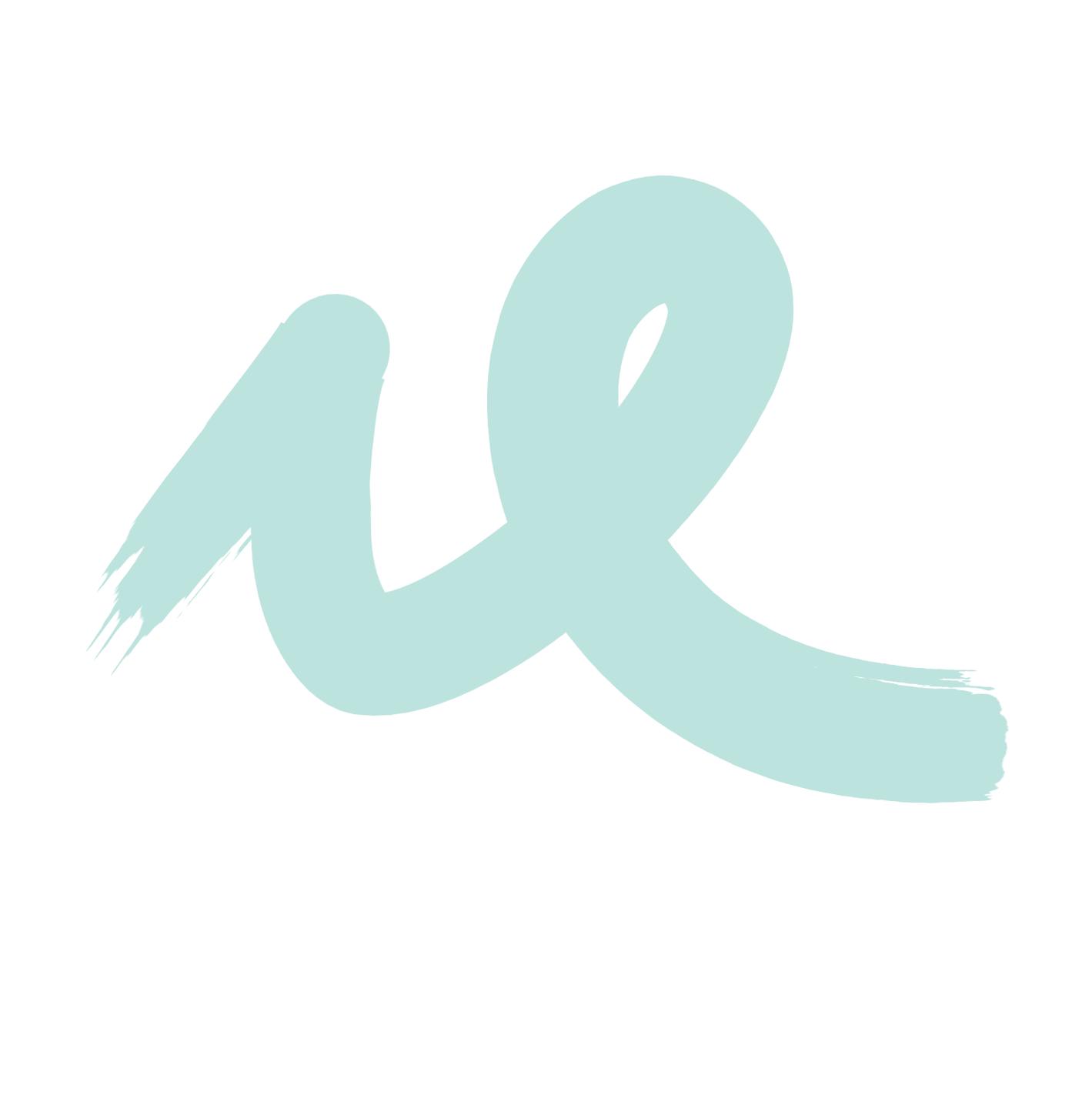 Stylized teal ampersand symbol on a black background.